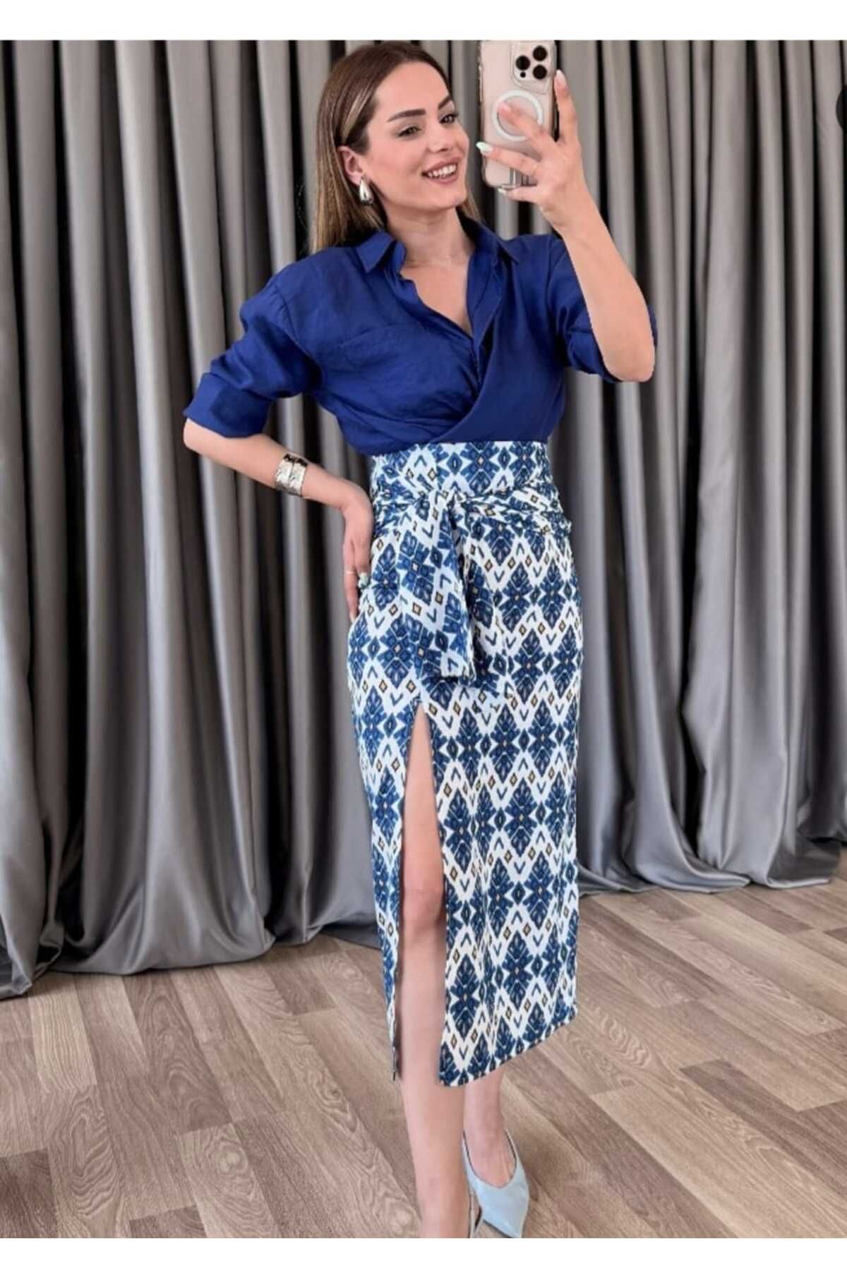 patriko tekstil YIRTMAÇLI TREND ETEK