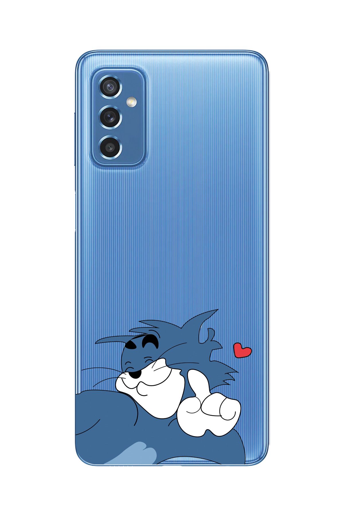 moonset Samsung Galaxy M52 Uyumlu Tom Tasarımlı Baskılı Şeffaf Telefon Kılıfı