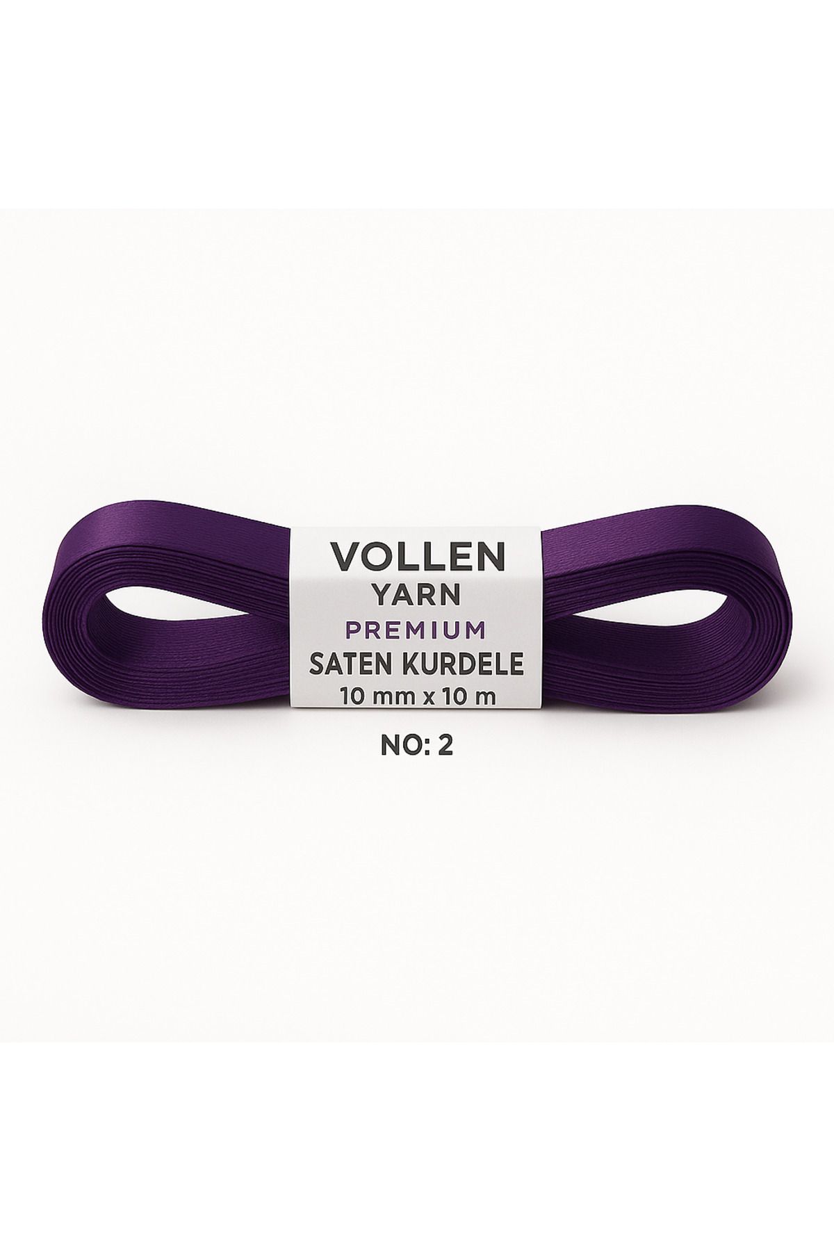vollen yarn No:2 10 mm 10 mt Saten Kurdele