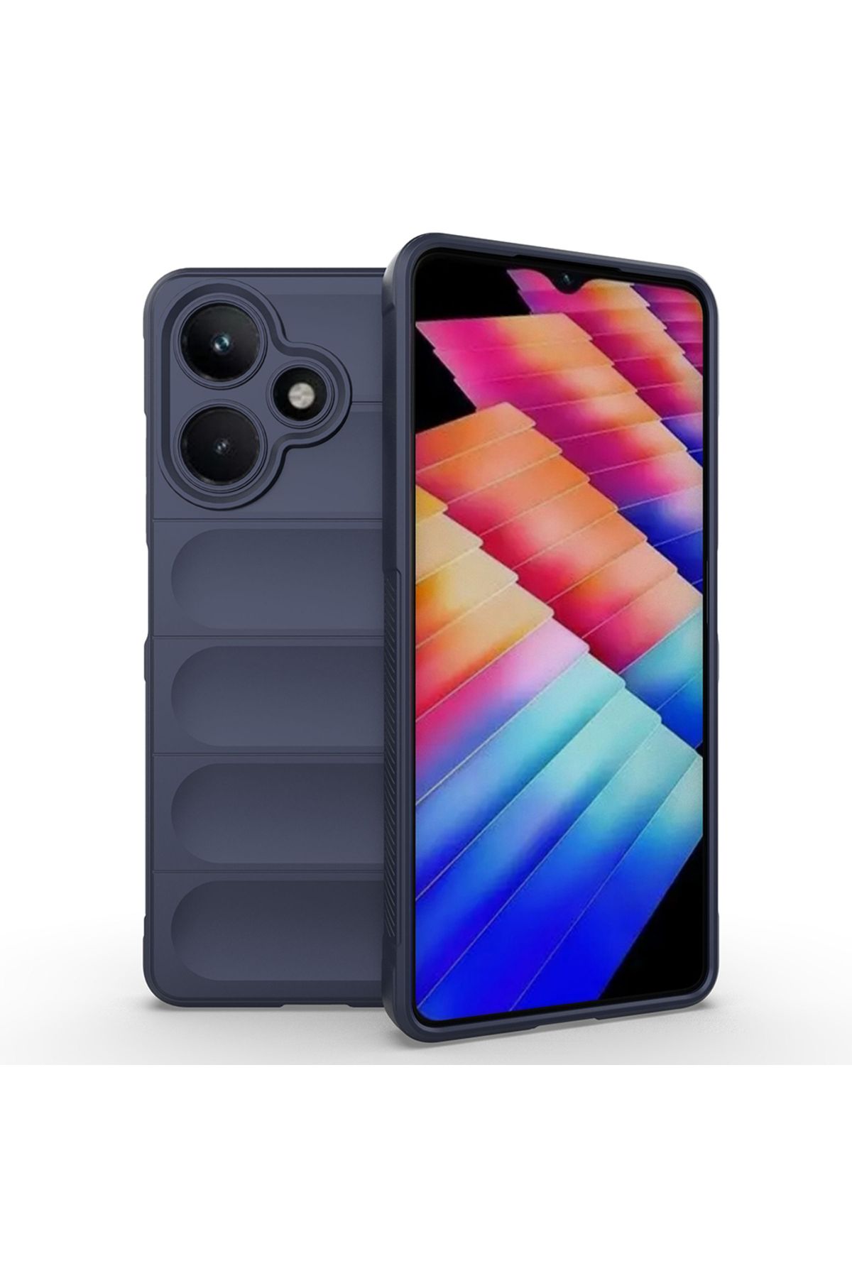 Başkenttekno İnfinix Hot 30 Kılıf Esnek TPU Oyuklu Arka Yüzey Tasarımlı Etnik Silikon Kapak