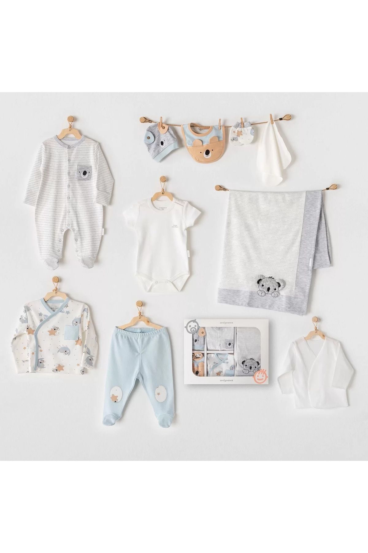 Shop58 Koala 10 Parça Hastane Çıkışı Grey Melange