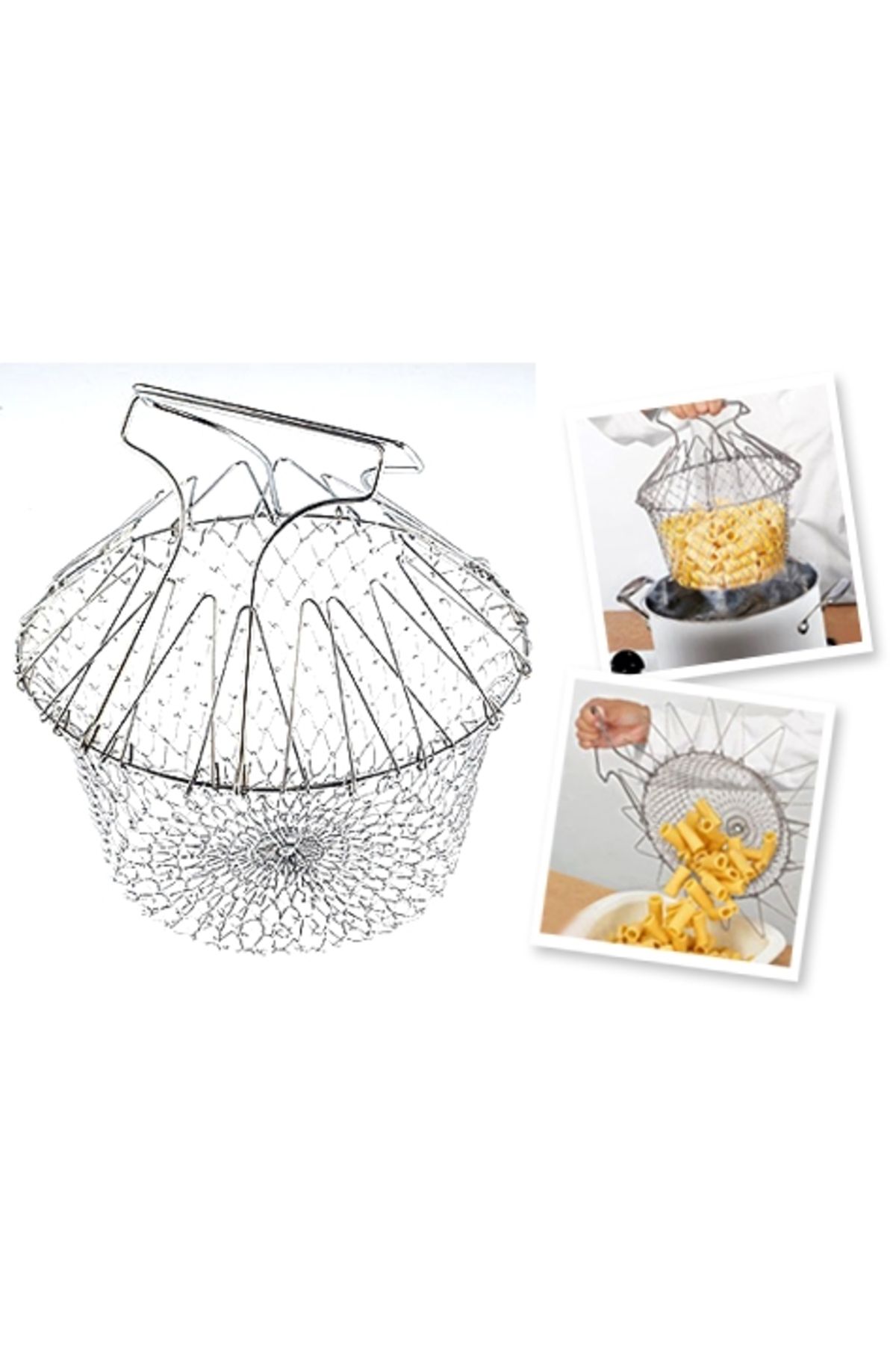 TimeStart Chef Basket Çok Fon * iyonlu Pratik Süzgeç