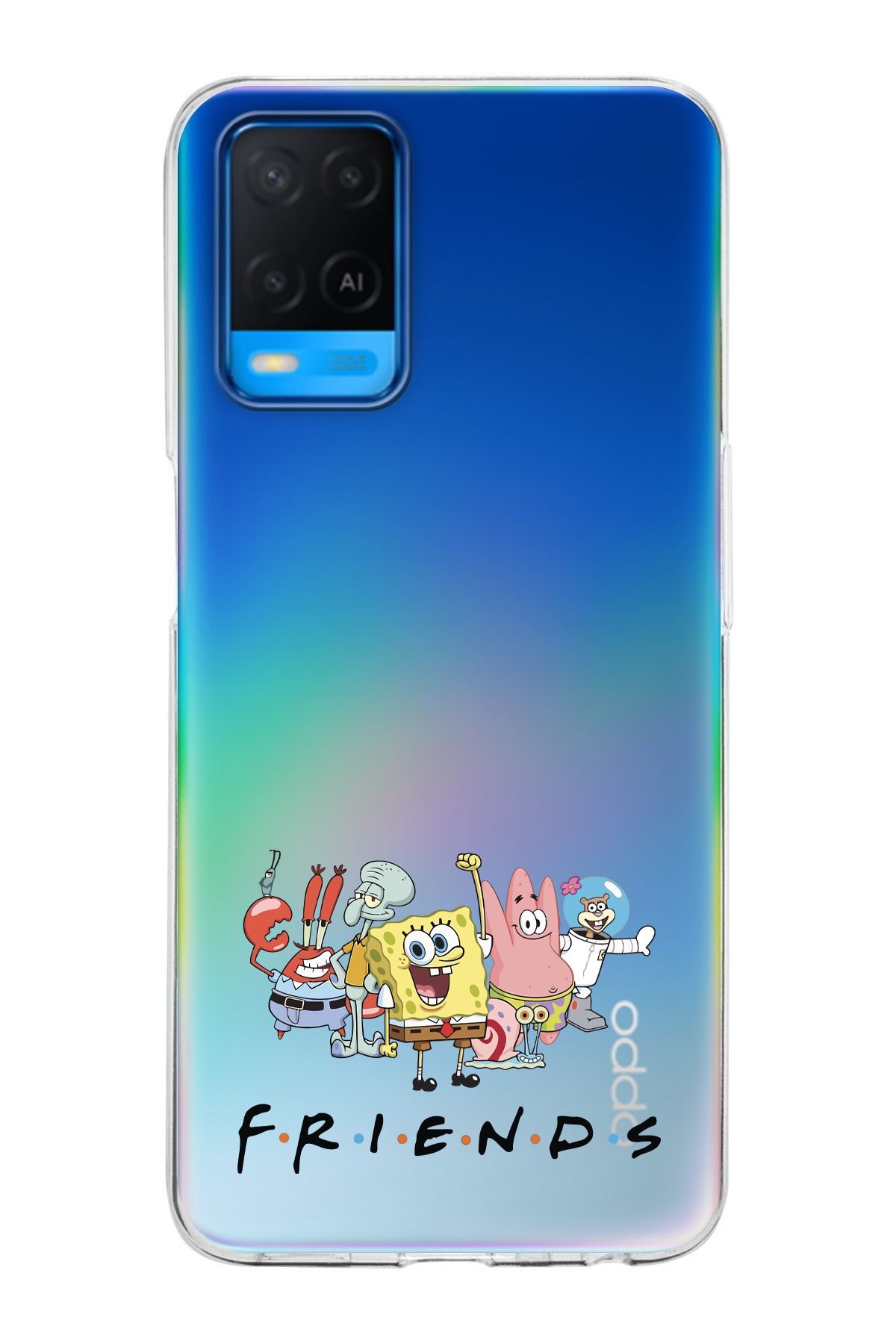moonset Oppo A54 Uyumlu Friends Tasarımlı Baskılı Şeffaf Telefon Kılıfı