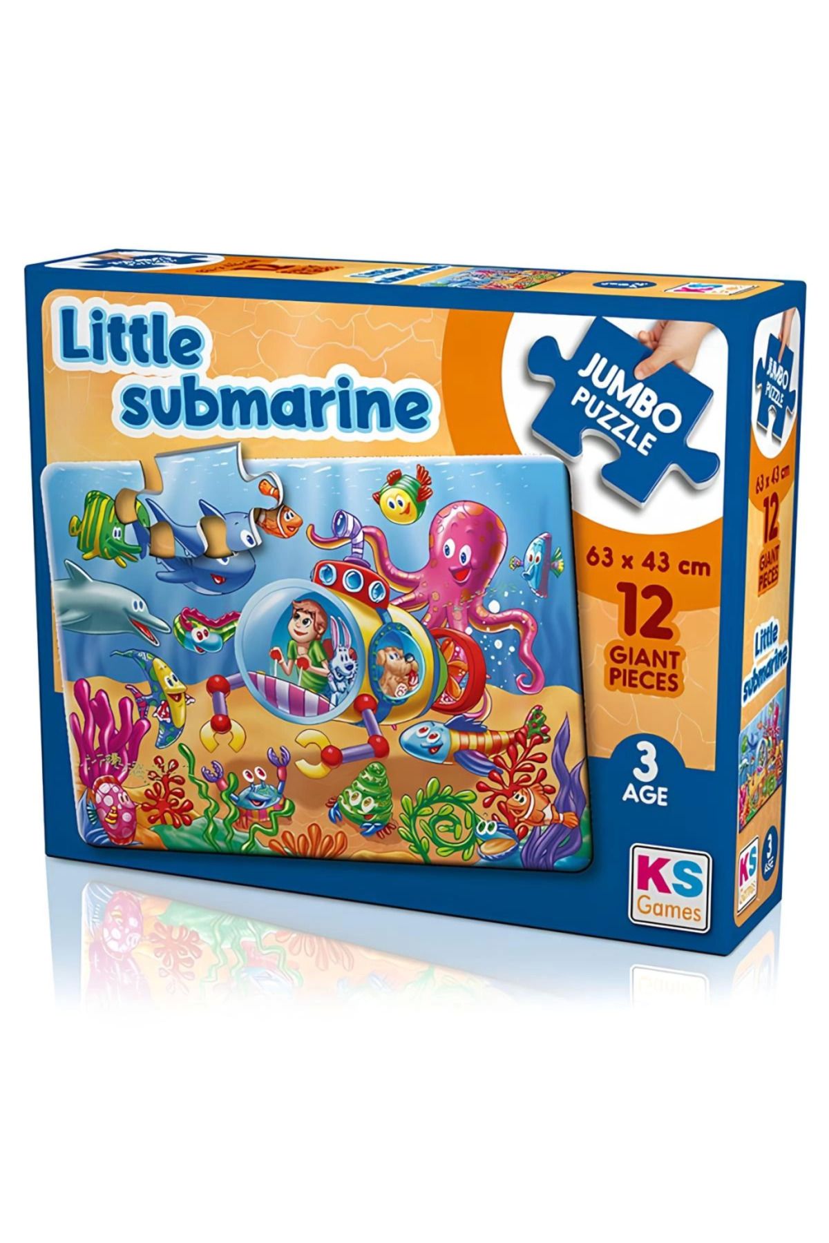 MR RZN STORE NessiWorld Little Submarine 12 Parça Jumbo Boy Puzzle