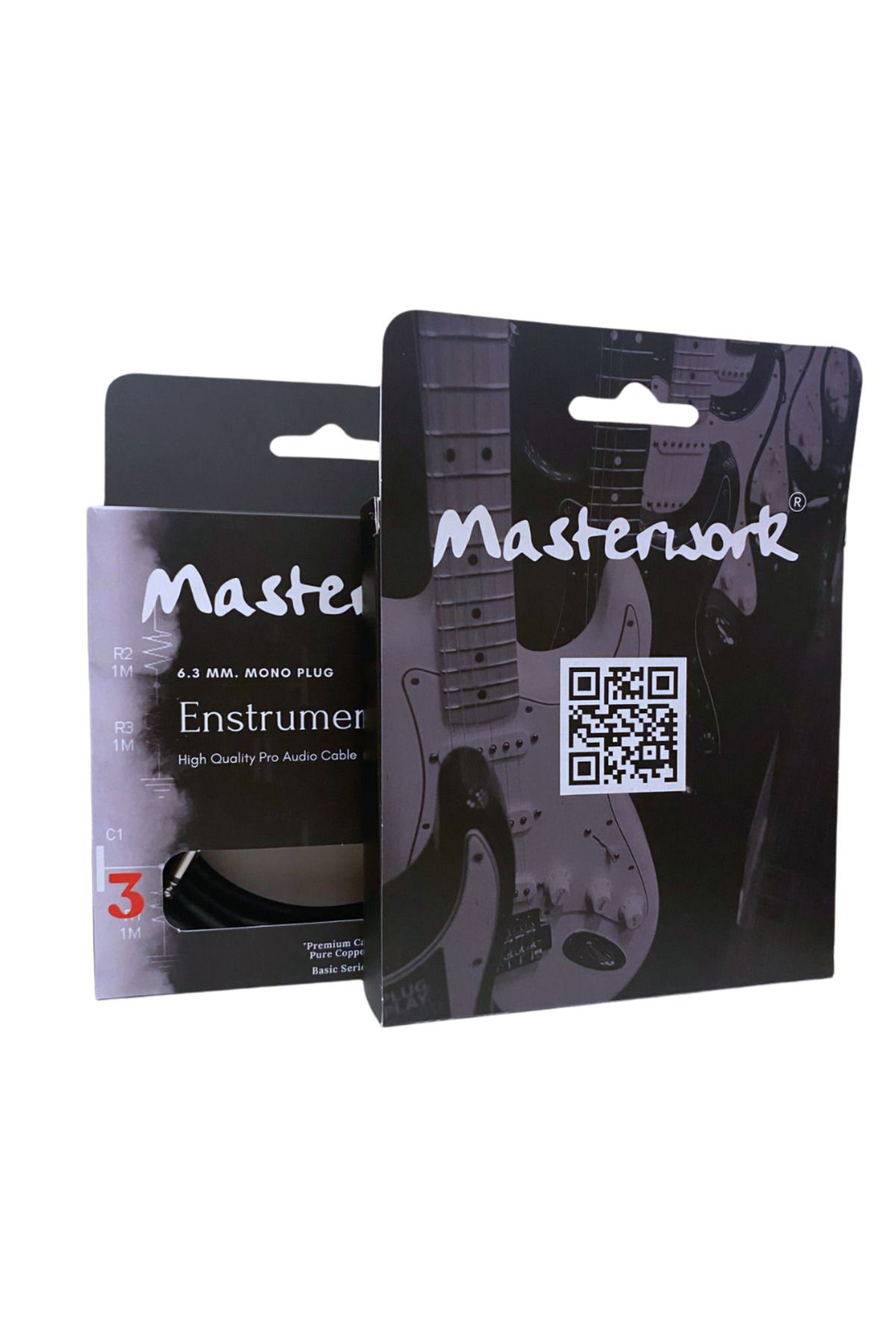 MASTERWORK Enstrüman Mono Gitar Kablosu 3 Metre %100 Bakır El Yapımı