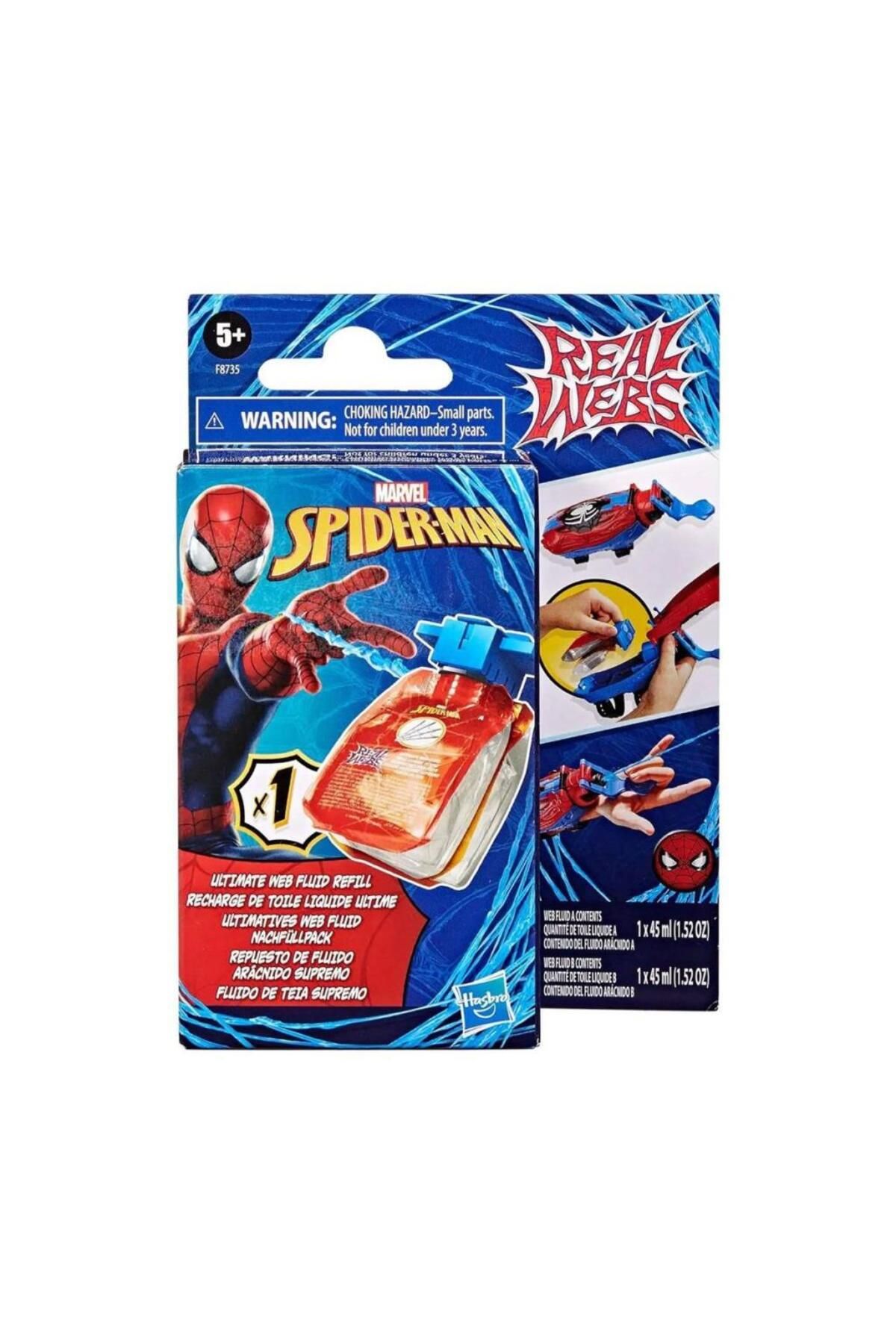 MR RZN STORE F8735 Spider man son Ağ Ve Su Fırlatıcı Yedek Paket +3 yaş