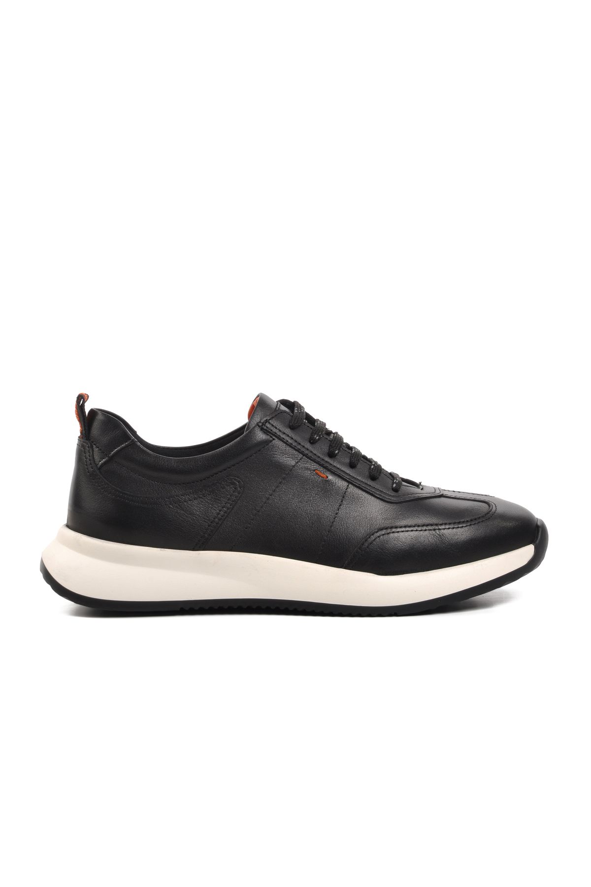 Aspor Siyah Hakiki Deri Erkek Sneaker Ayakkabı