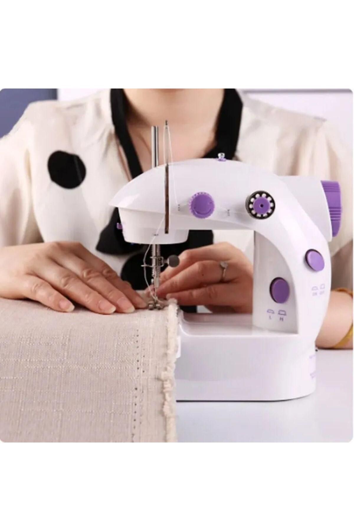 Emperium Pratik Taşınabilir Elektrikli veya Pilli Seyahat Tipi Hız Ayarlı Kademeli Dikiş Makinesi (5122)