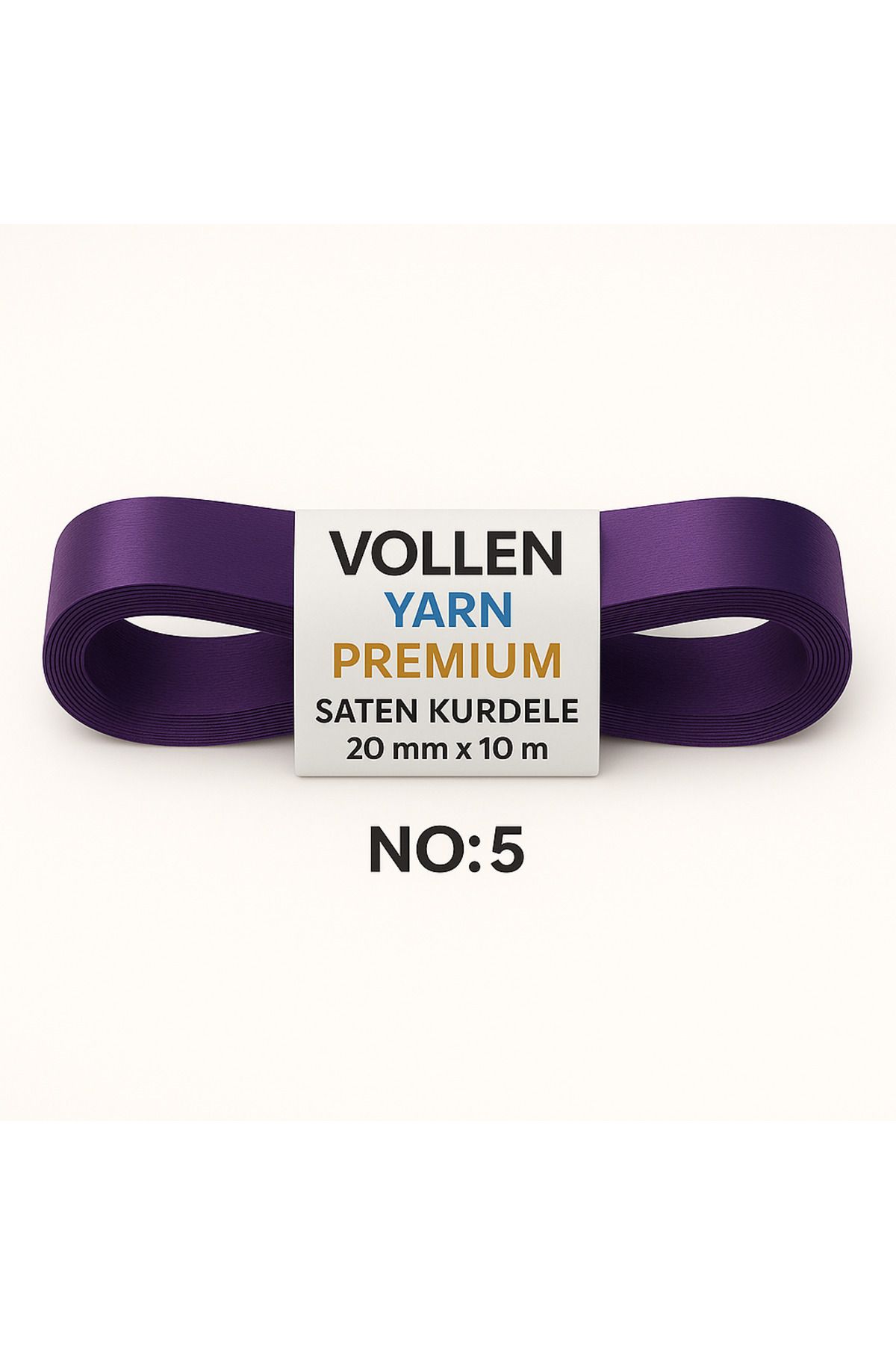 vollen yarn No:5 20 mm 10 mt Saten Kurdele