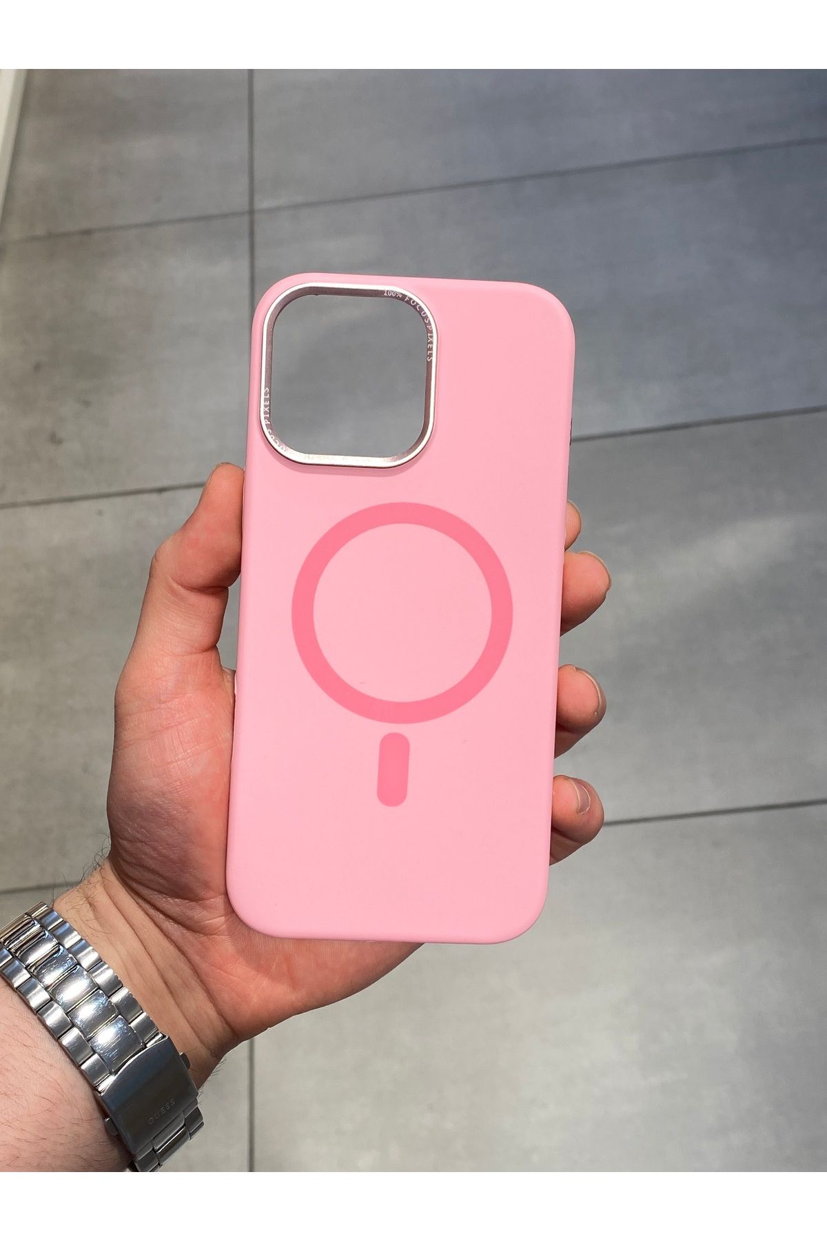 Mee.co İphone 16 Pro Uyumlu Magsafe Şarj Destekli İçi Kadife Silikon Kılıf