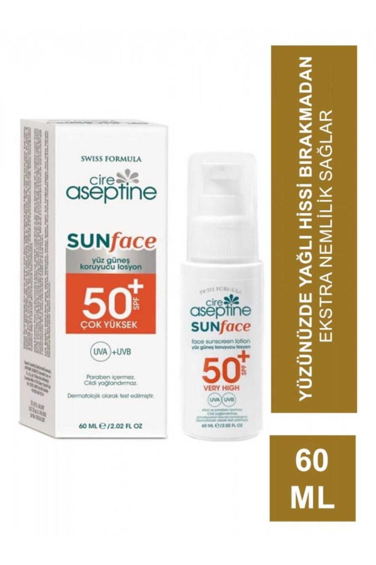 MR RZN STORE Ci re Ase ptine Sun Yüz Güneş Koruyucu Losyon 50 SPF 60ml