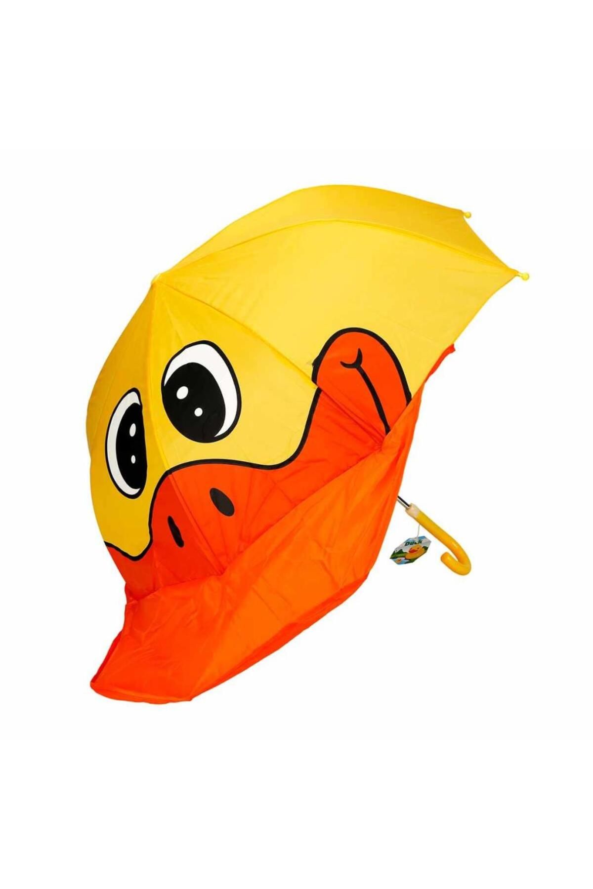 MR RZN STORE 2986 Ördek Şekilli Çocuk Şemsiyesi 45 cm -Sunman
