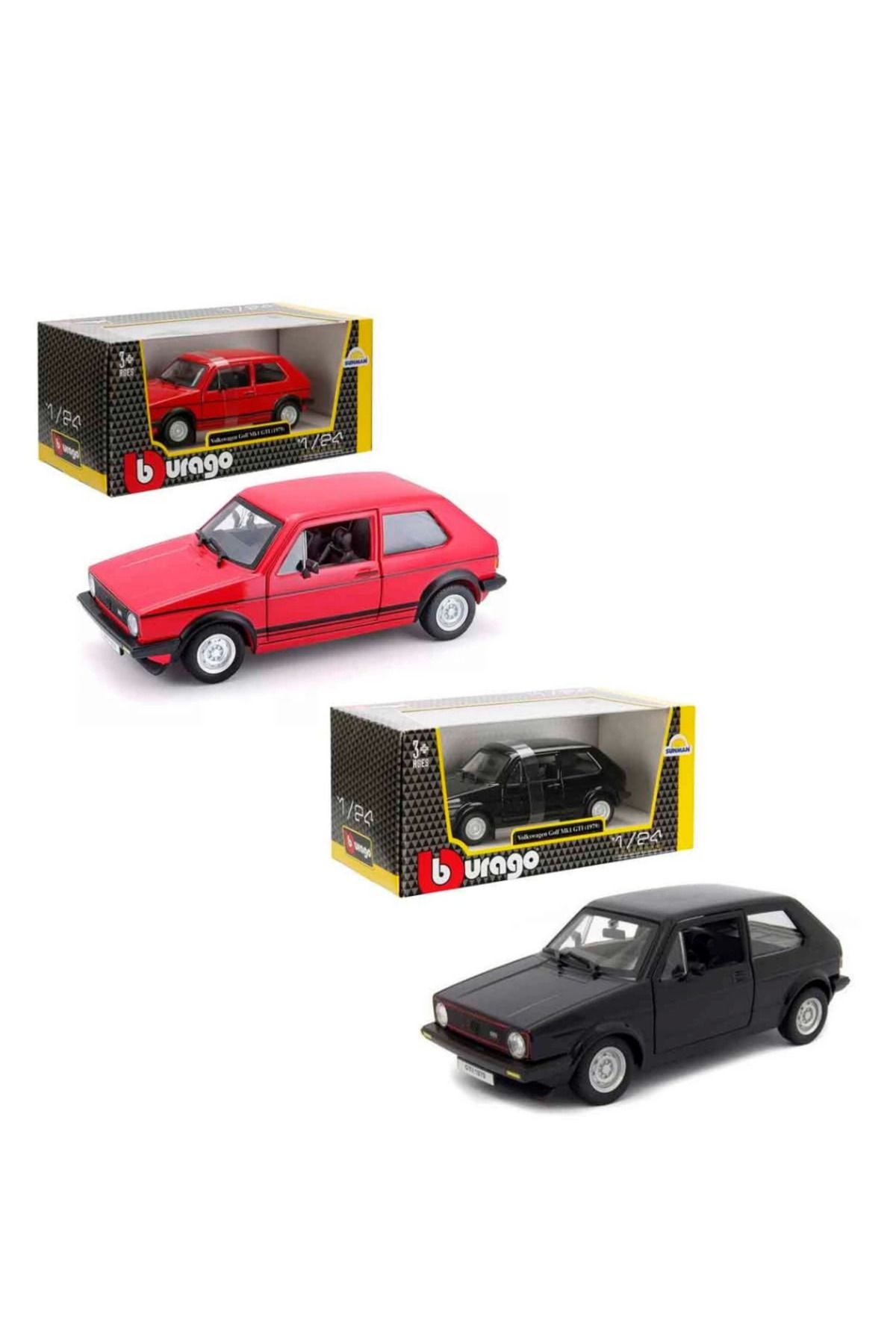 MR RZN STORE NessiWorld Bburago 1:24 Volswagen Golf Mk1 GTI 1979 Model Araba