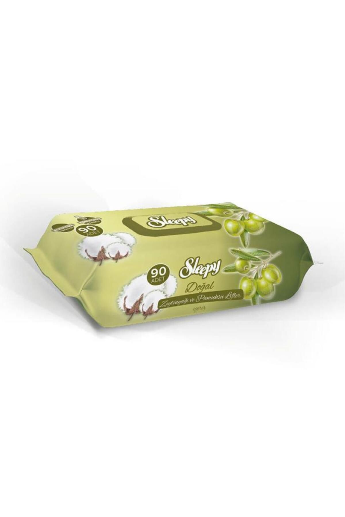 NEZADE STORE Doğal Zeytinyağlı Islak Havlu Mendil 90 Adet