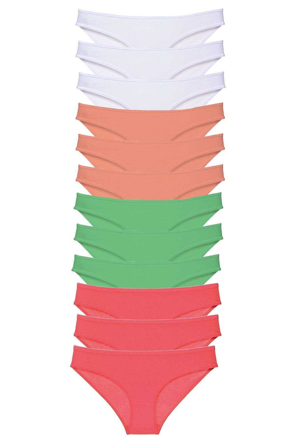 Shop58 12 adet Süper Eko Set Likralı Kadın Slip Külot 511