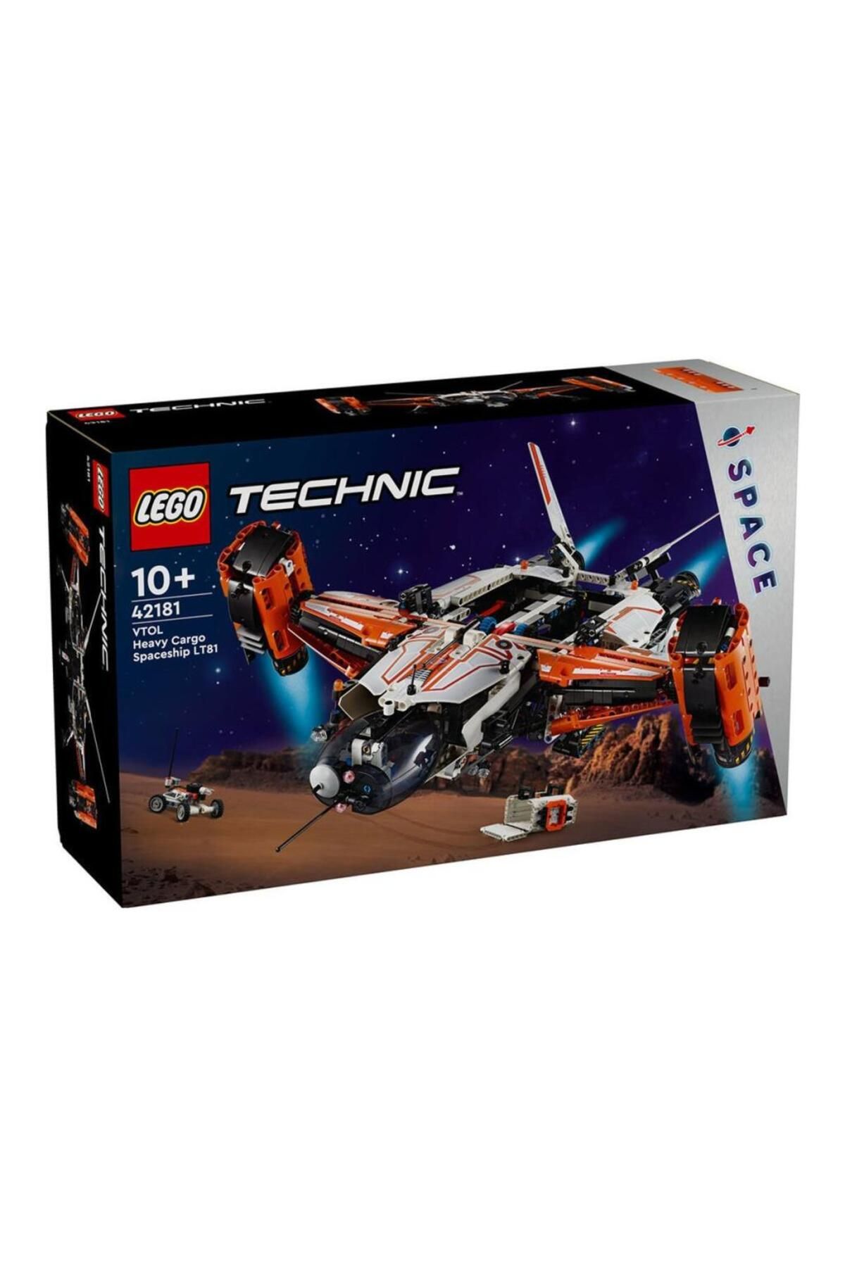 MR RZN STORE 42181 LE GO Tech nic VTOL Ağır Kargo Uzay Gemisi LT81 1365 parça +10 yaş