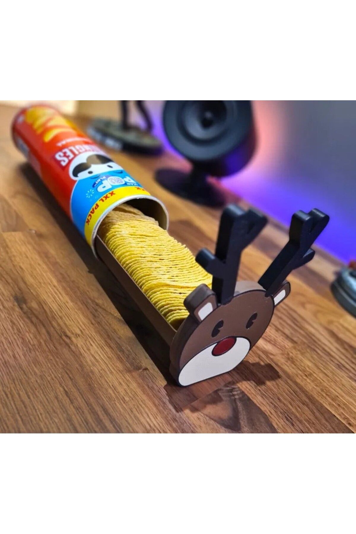 genomera Geyik Temalı Kapaklı Pringles Çıkarılabilir Tepsi