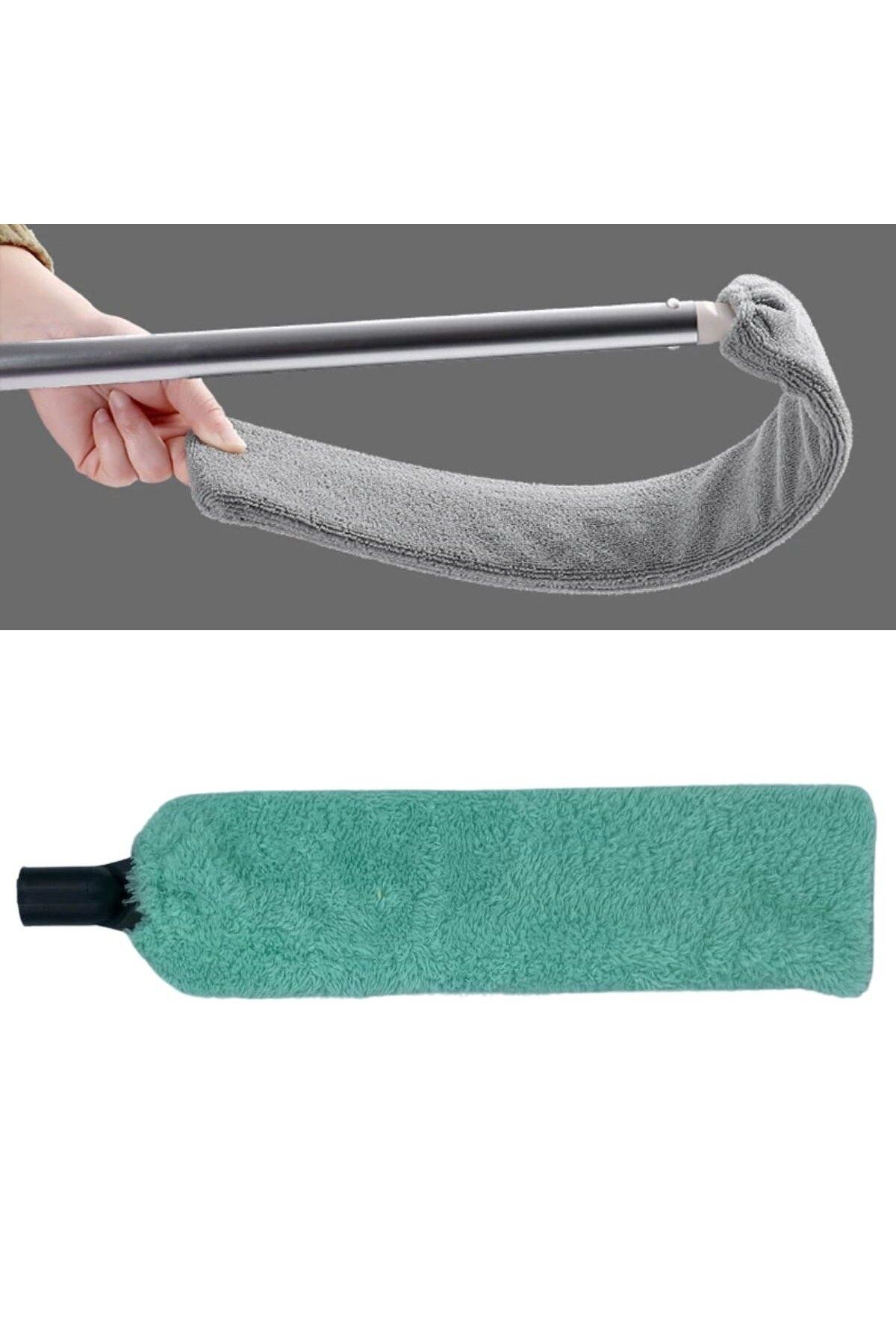 TimeStart Saplı Mikrofiber Başlıklı Girintili Yüzey Temizleme Mopu Toz Alma Fırçası