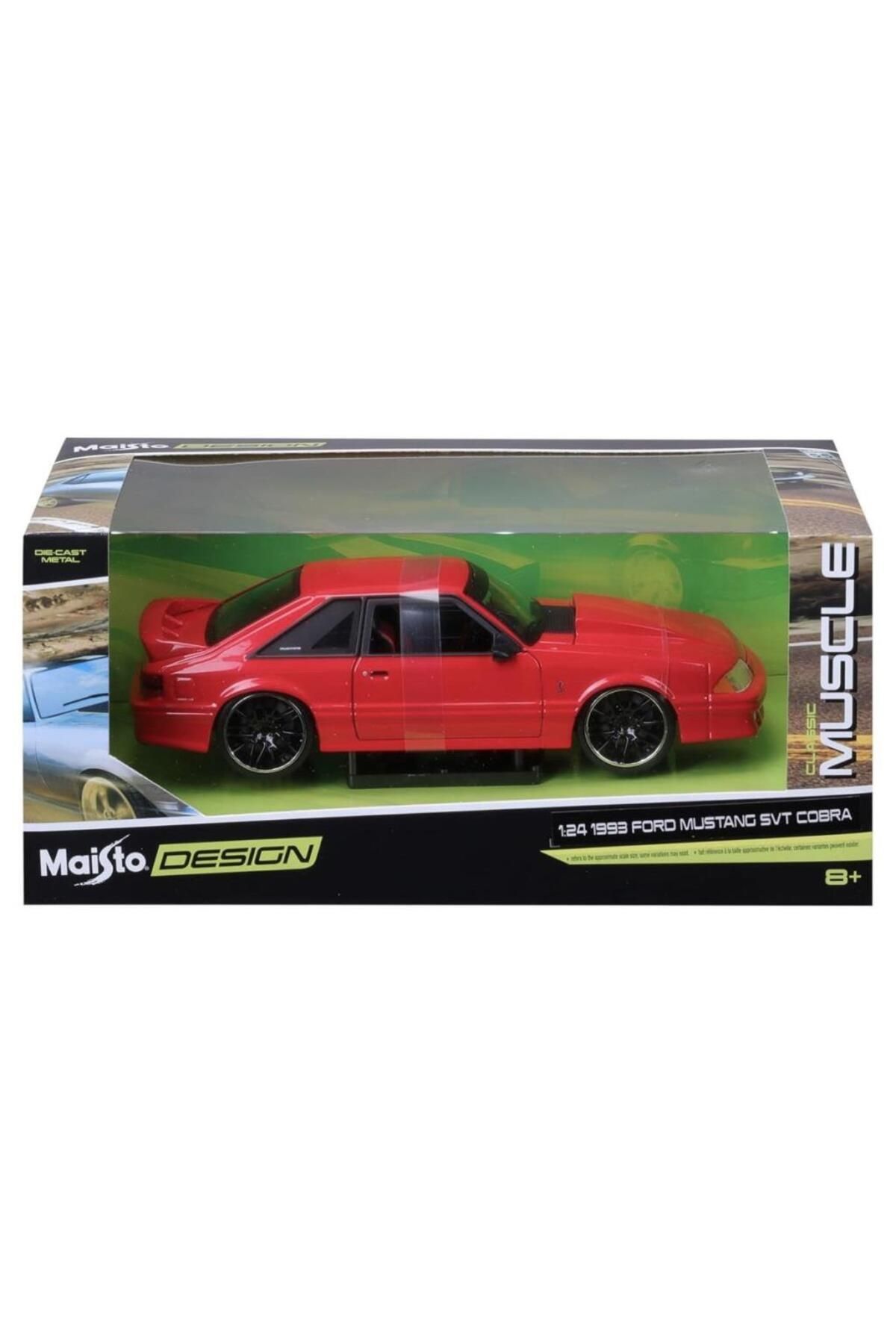 MR RZN STORE MAY 32549 1:24 1993 Ford Mus tang SVT Cobra Model Araba -Necotoys