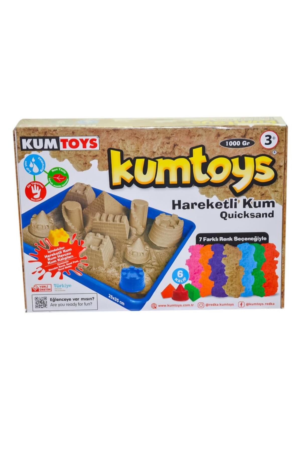 NEZADE STORE 5329 Kumtoys, Hareketli Kum Seti 1000 gr / +3 yaş