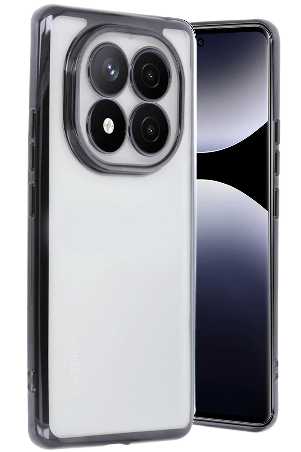 Posso Xiaomi Redmi Note 14 Pro Plus Kılıf Kamera Lens Korumalı Kenarları Renkli Arkası Şeffaf Kapak