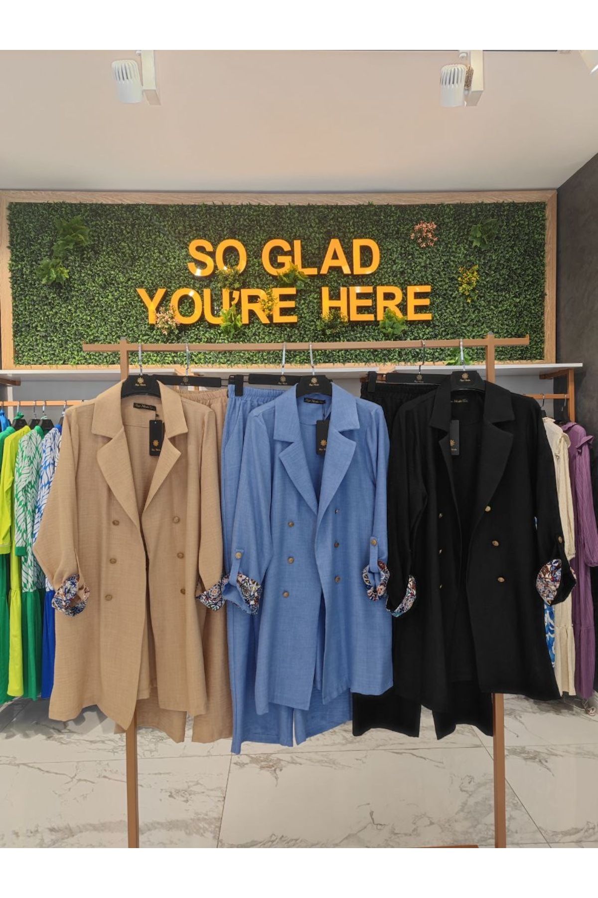 AİŞE MODA Soft keten kumaş ceket pantolon takım