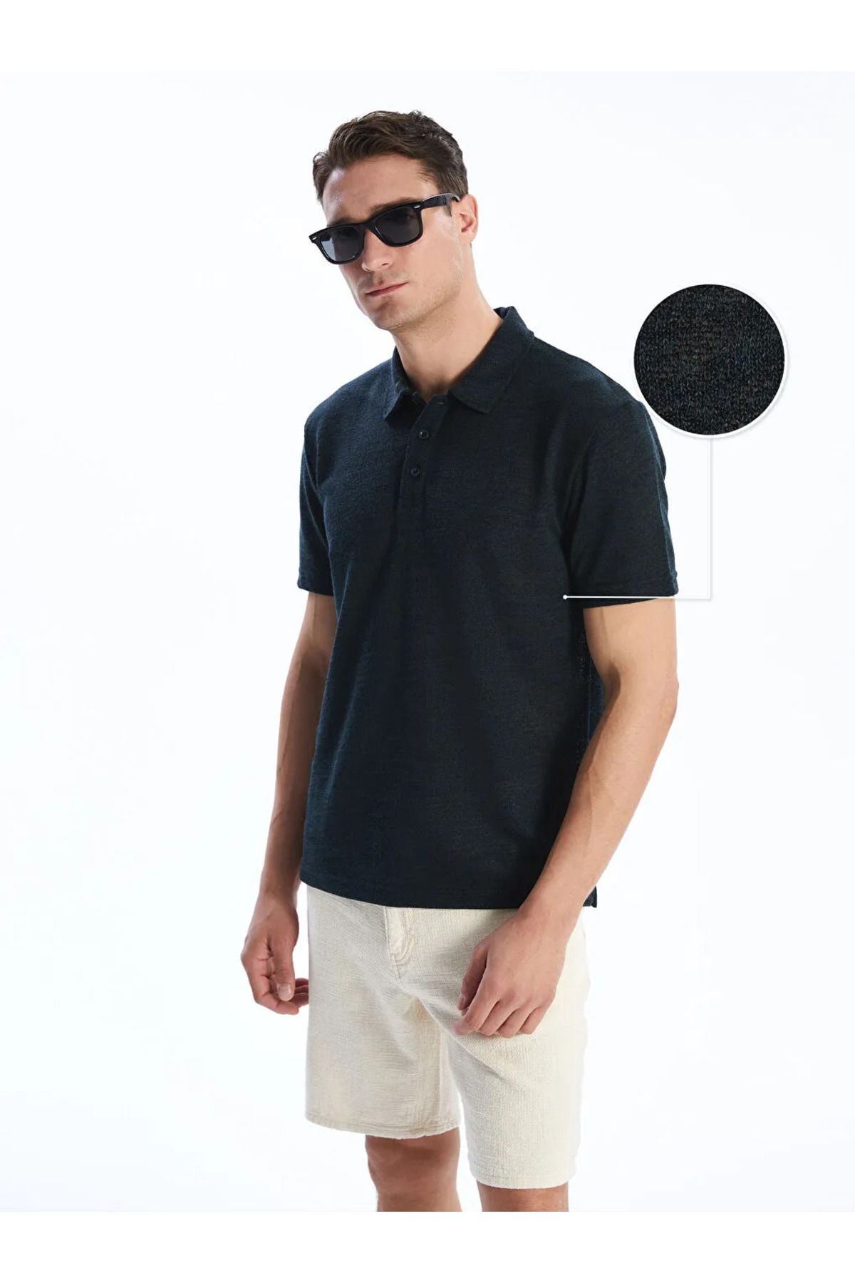 LC Waikiki LCW Vision Petrol Polo Yaka Erkek Dokulu Tişört