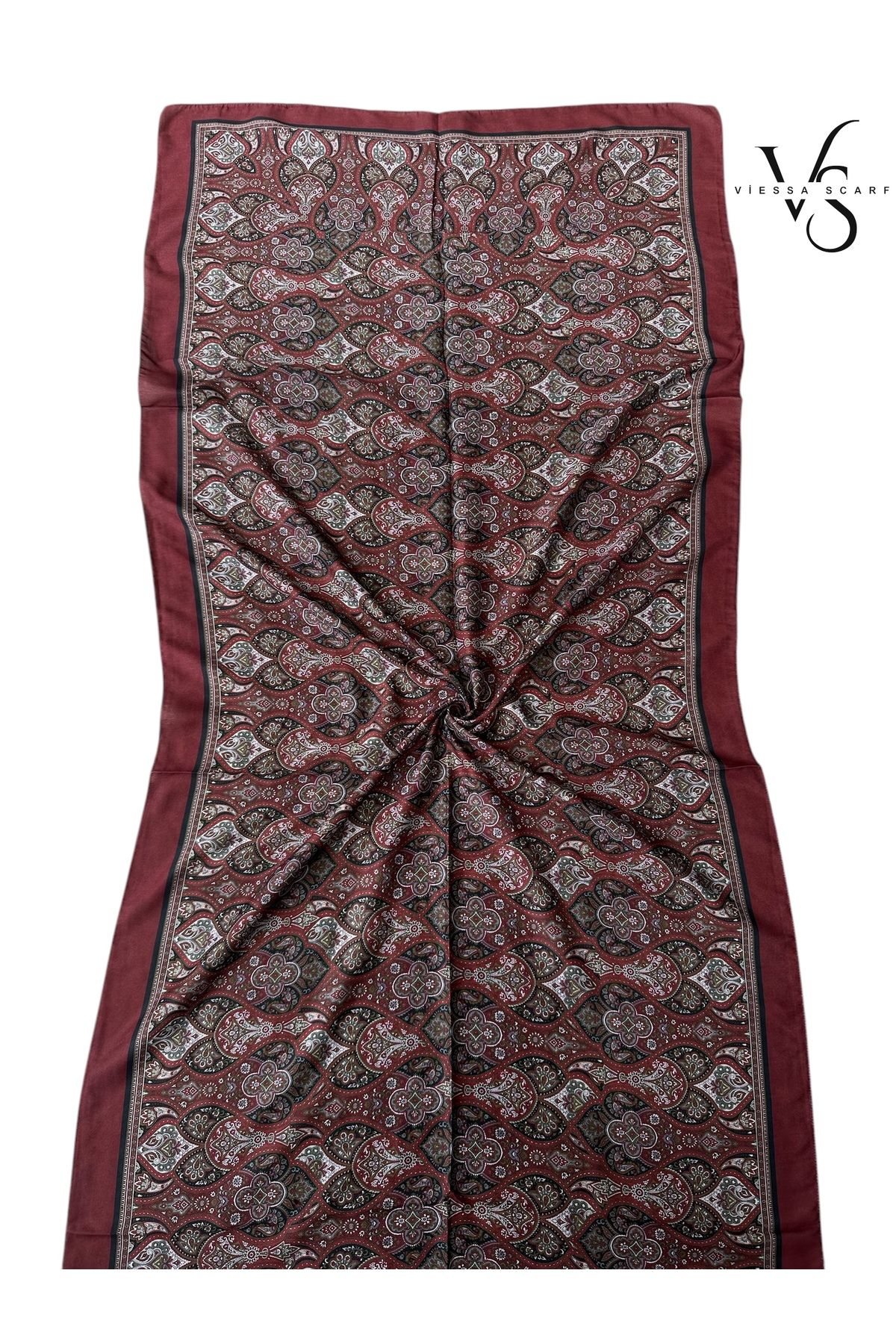 VİESSA SCARF BORDO ETNİK DESEN ŞAL