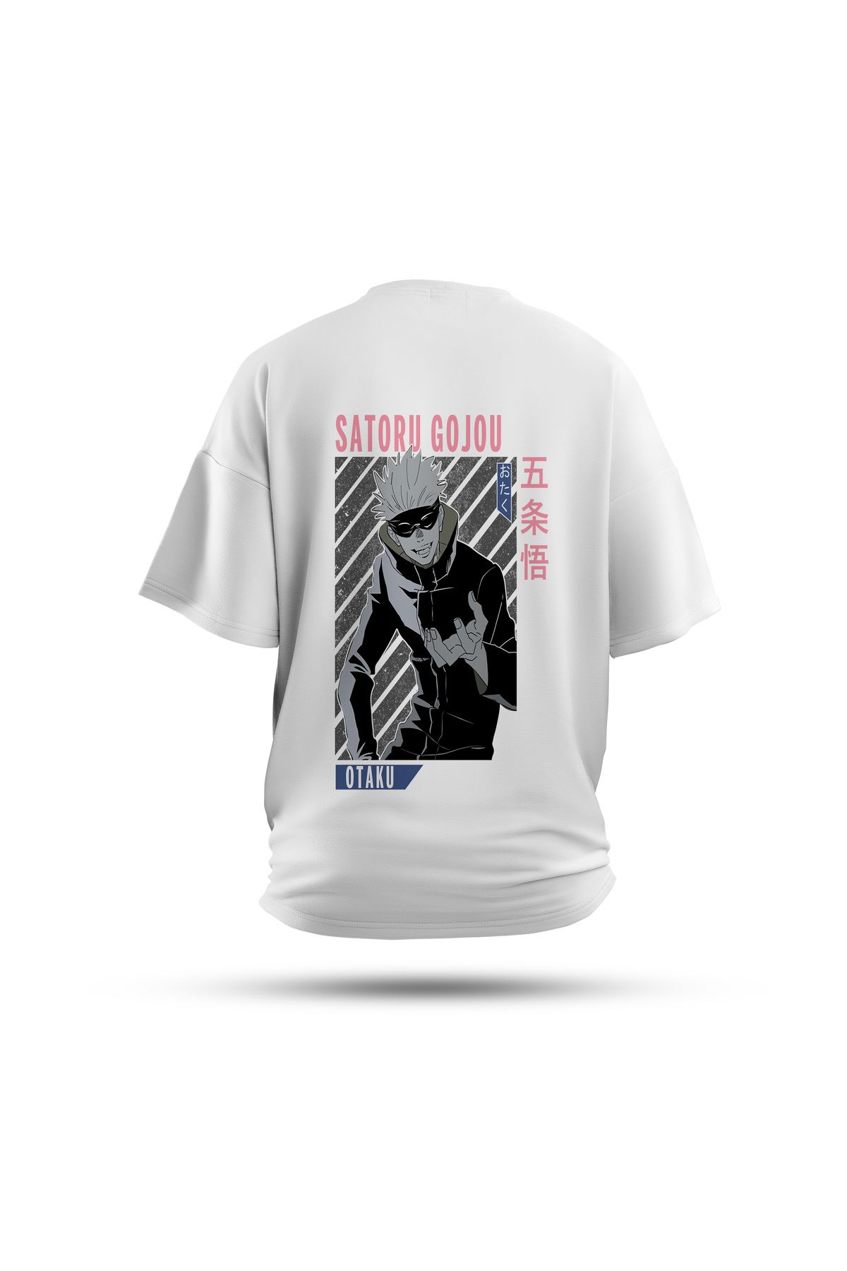 Zestia Unisex T-Shirt, Jujutsu Kaisen Anime Sırt Baskılı, Regular, %100 Pamuk, Beyaz T-Shirt No: 00161