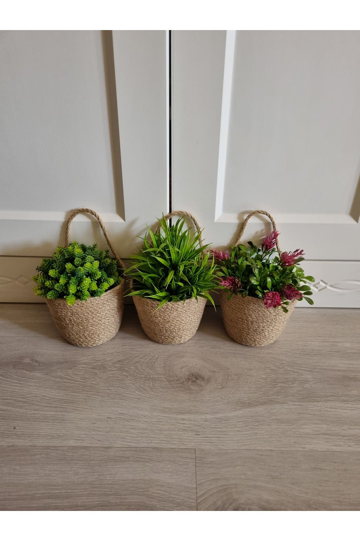ÖRGÜM Sepet 3'Lü Mini Sepet Düzenleyici (Bitkiler Dahil Değildir)