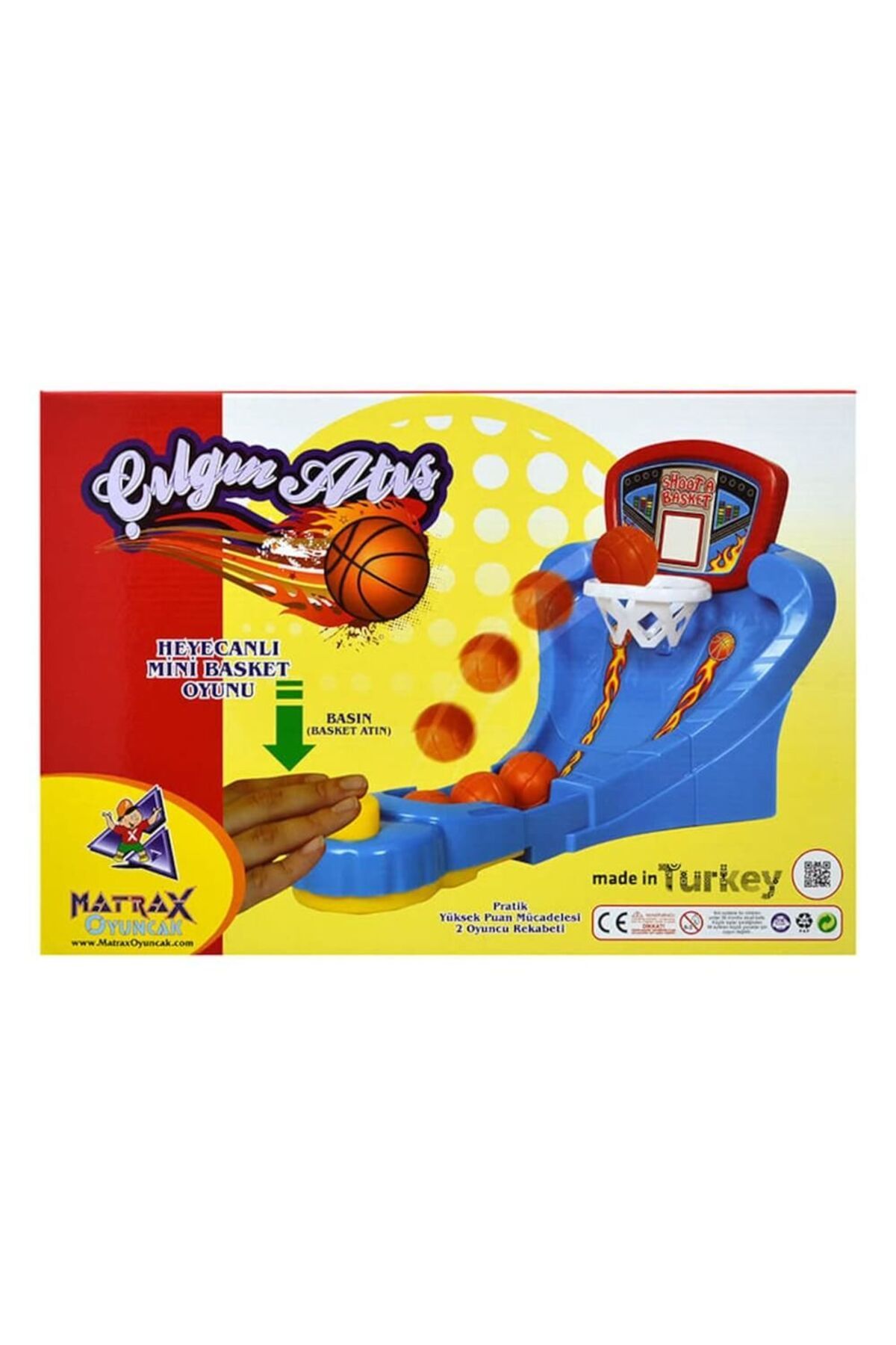 TimeStart Mini Masa Üstü Basket Oyunu Eğlenceli Oyuncak