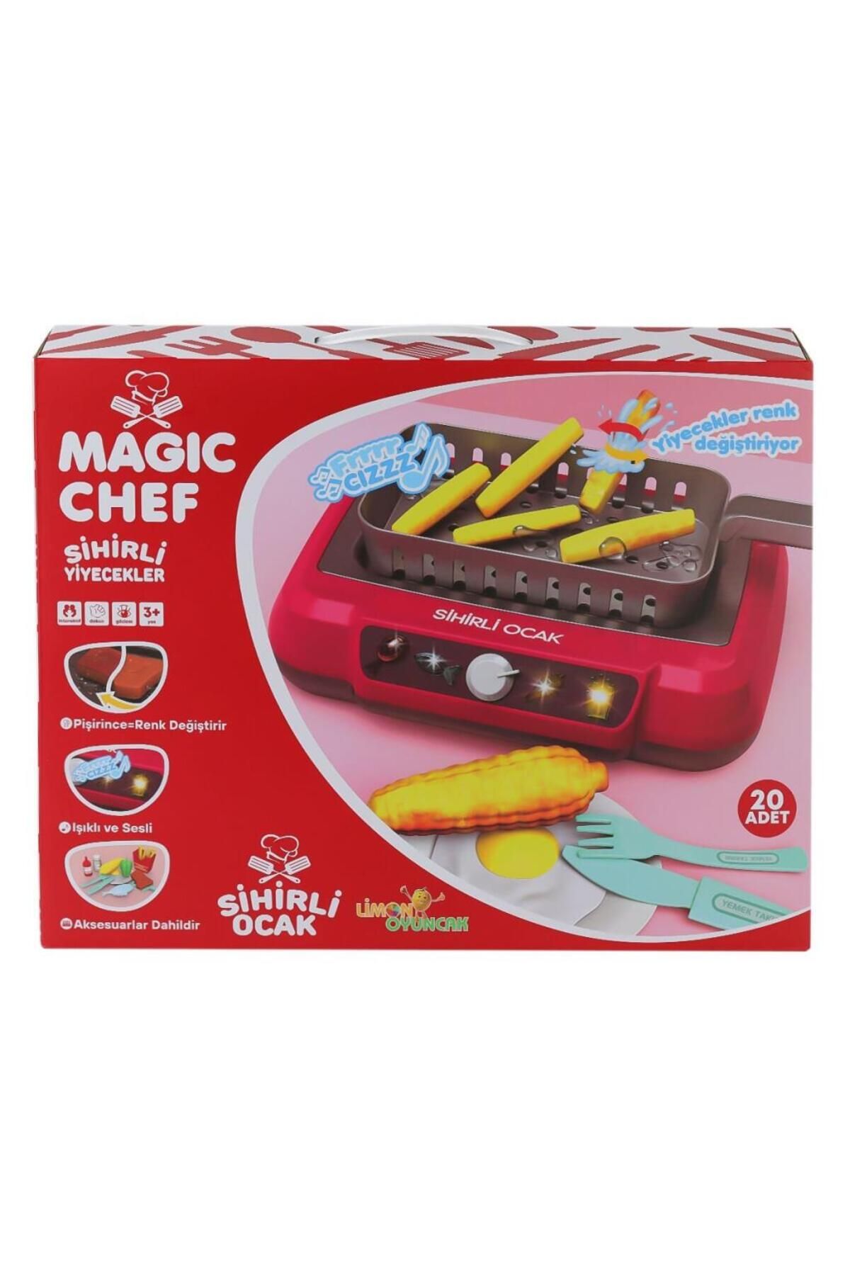 CPU ELEKTRONİK Nessiworld 2A550 Magic Chef Barbekü Ocak Seti -Limon Oyuncak