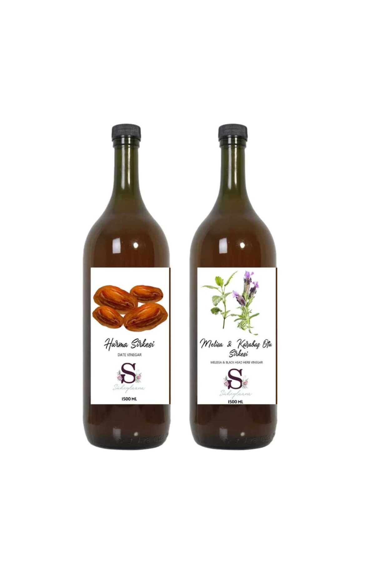 Süheylaana Doğal Hurma Sirkesi 1500 Ml - Doğal Melisa & Karabaş Otu Sirkesi 1500 Ml
