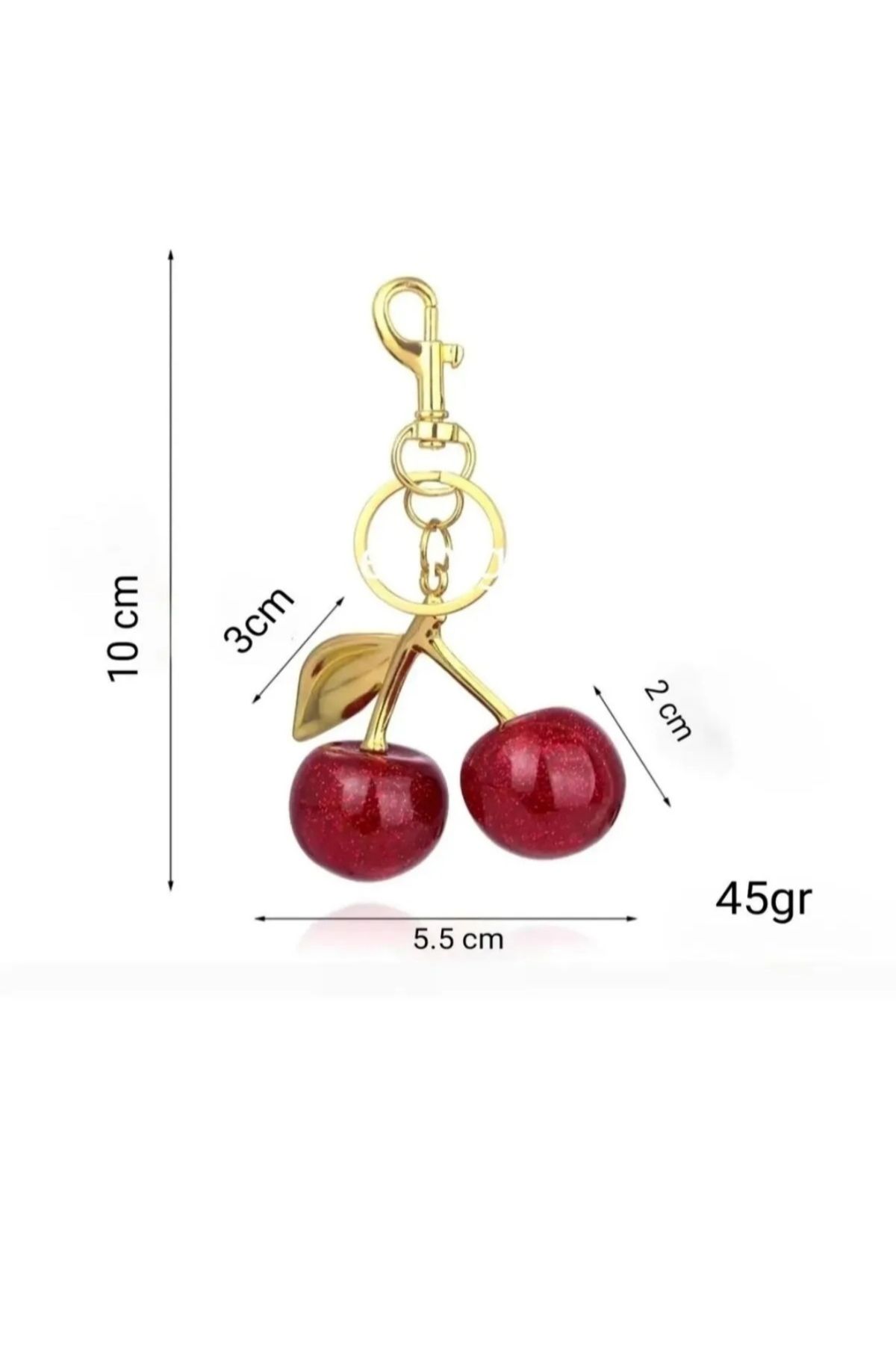MODA Kiraz Anahtarlık,Çanta Charm