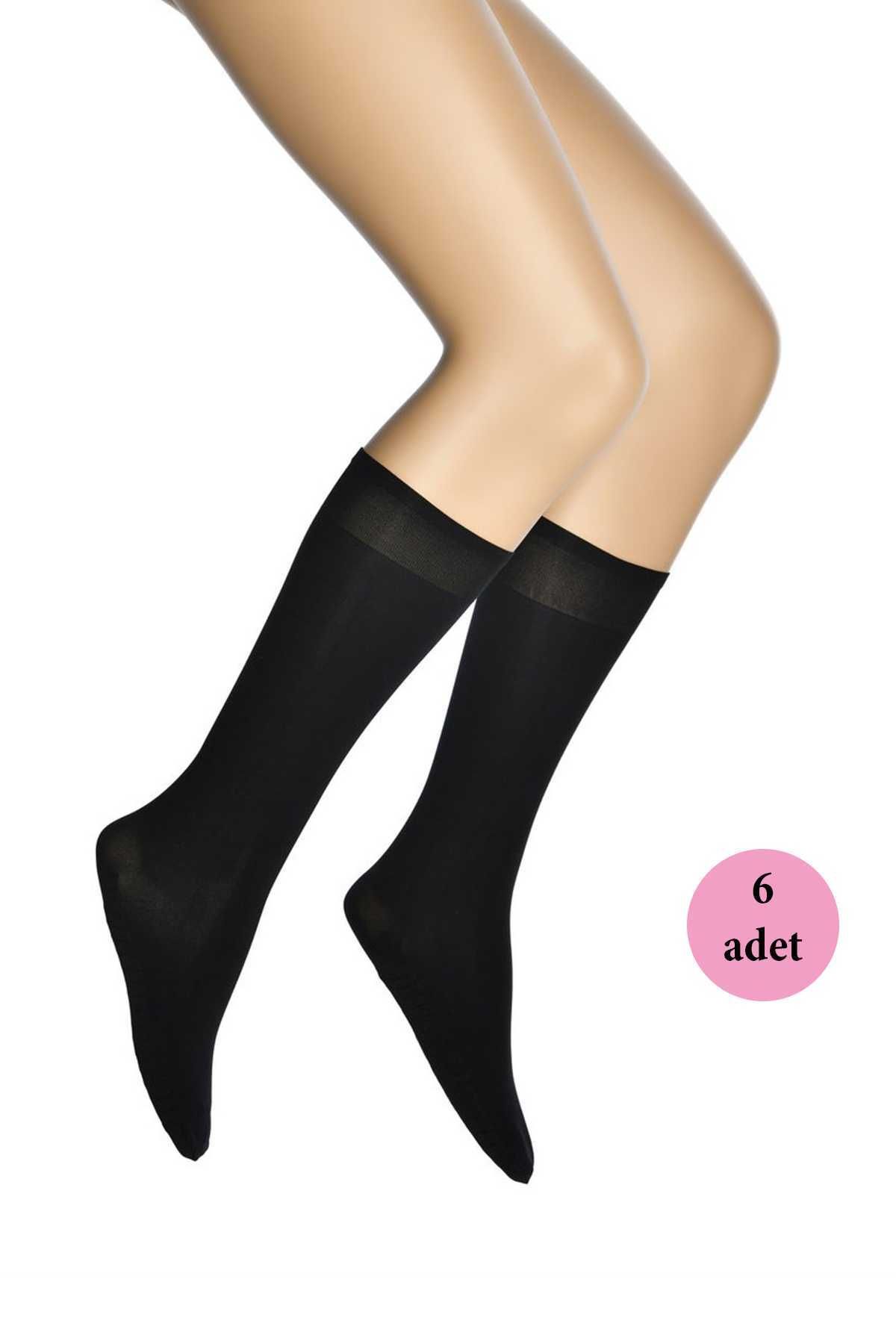 Shop58 6 Adet Masaj Kadın Çorap Siyah 500