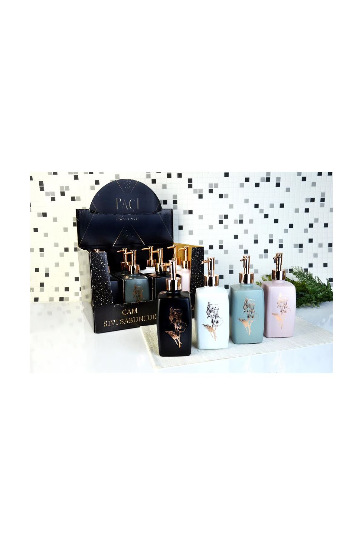 Shop58 Paçi Auro Cam Sıvı Sabunluk