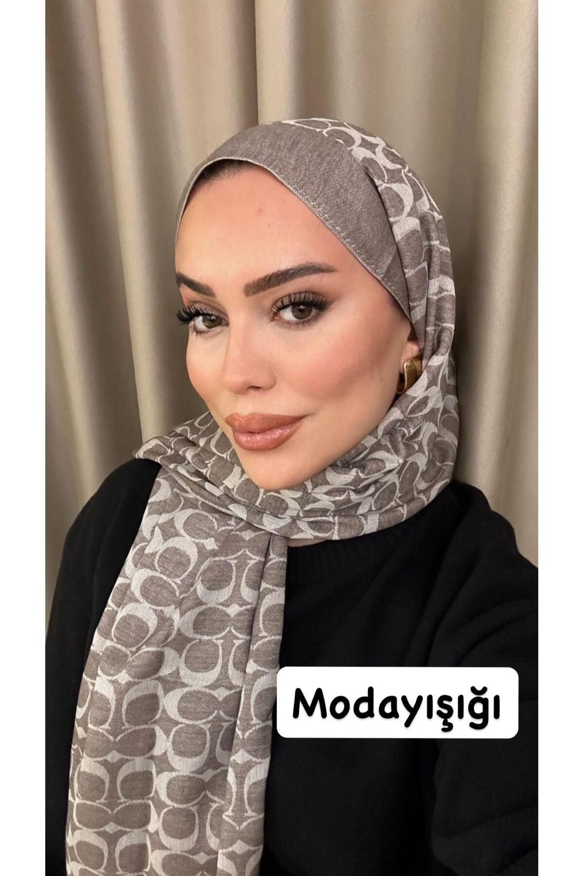 modayışığı C Desen Kahve Bej Şal
