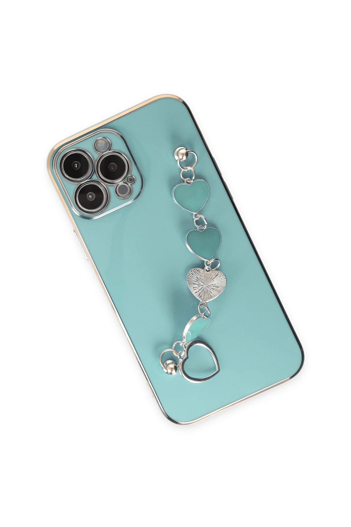 NewFace iPhone 14 Pro uyumlu Kılıf Esila Silikon - Su Yeşili SVLRS
