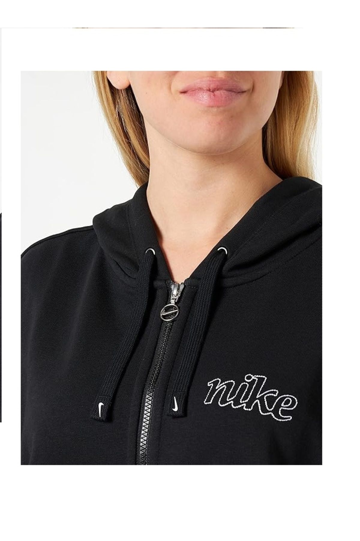 Nike Dri-FIT Get Fit Graphic Full-Zip Training siyah Hoodie Womens