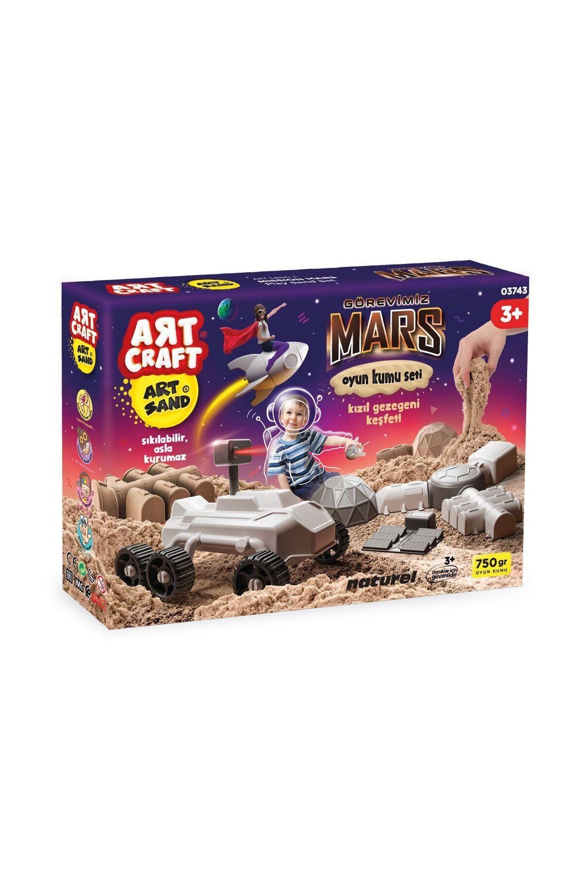 TimeStart 03743 Art Craft Görevimiz Mars Kinetik Kum Oyun Seti 750 gr.