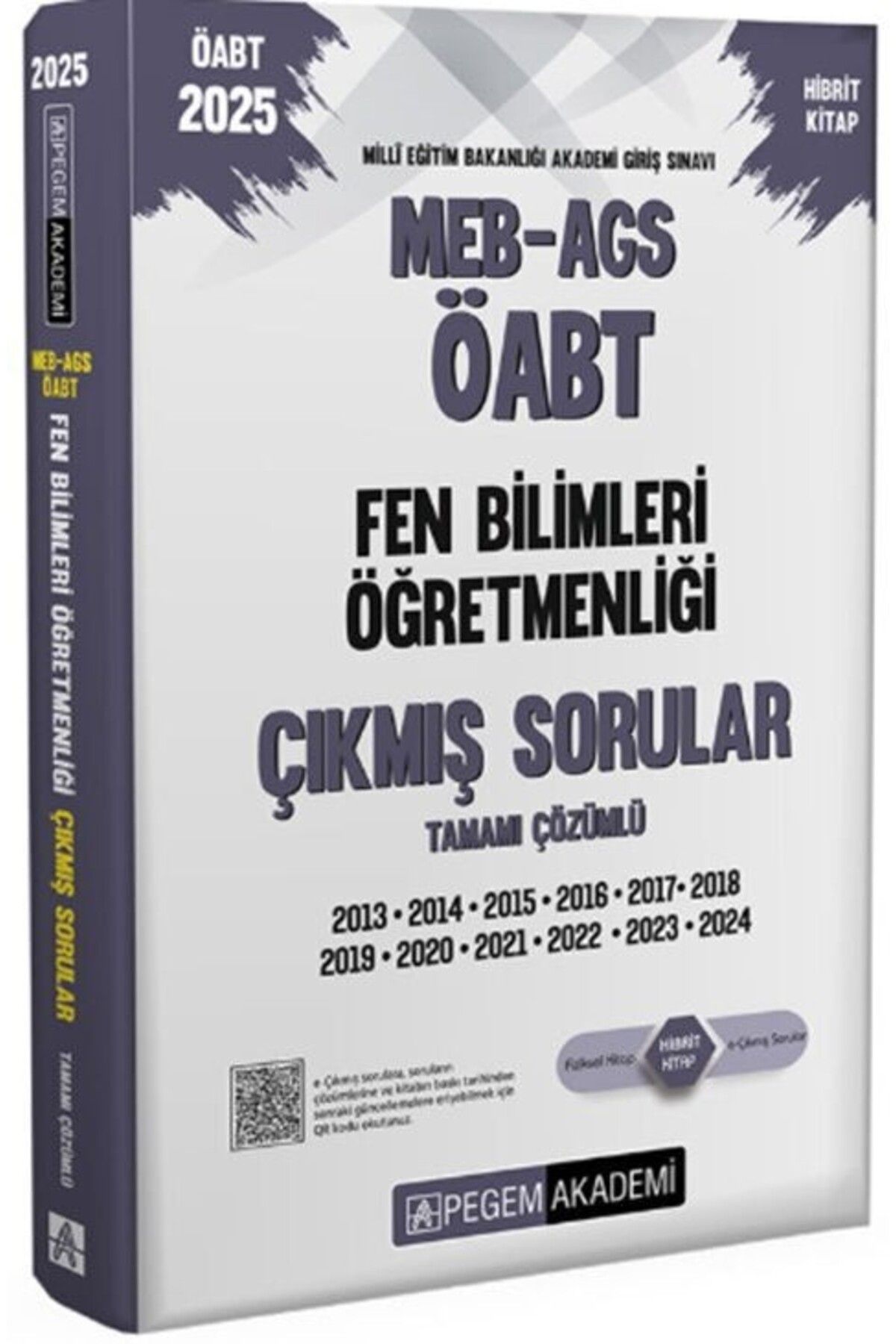 Ankara Kitap Merkezi 2025 MEB AGS ÖABT Fen Bilimleri Öğretmenliği Tamamı Çözümlü Çıkmış Sorular Pegem Akademi