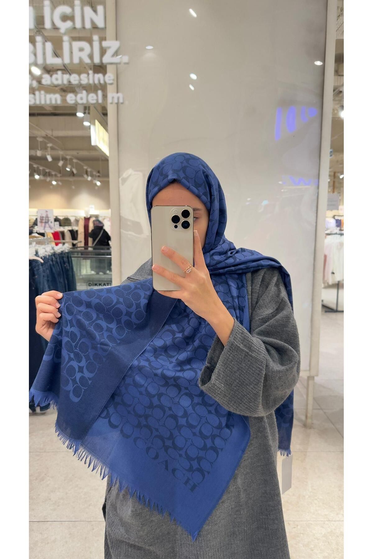 modayışığı Yün Pamuk C Desen Saks