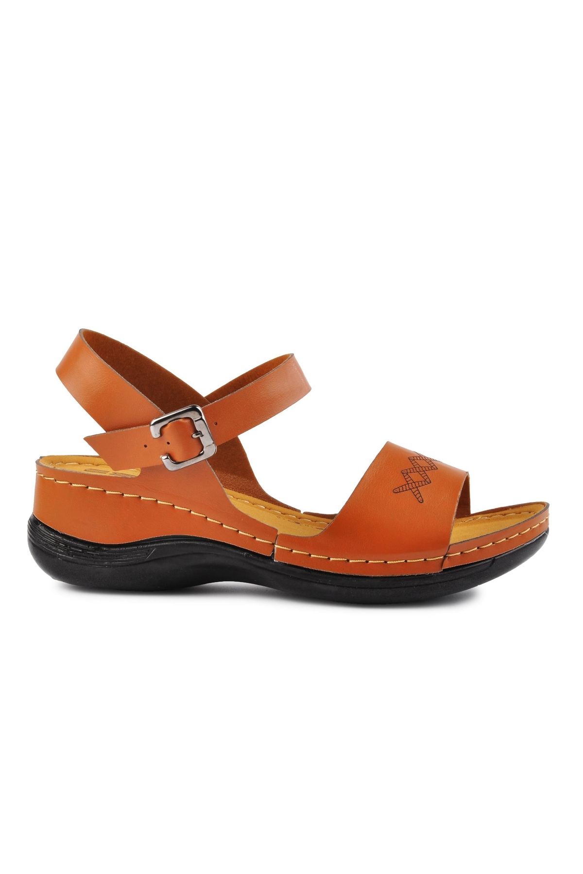 Aspor Camel Sarı Kadın Düz Sandalet
