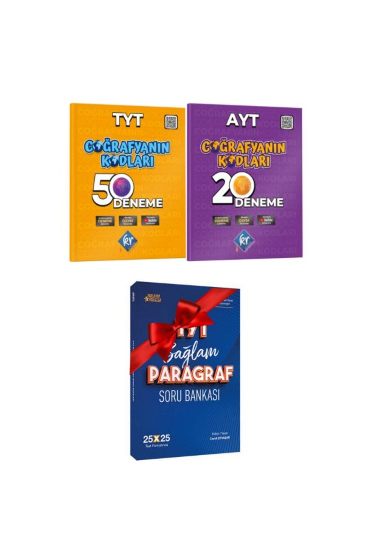 Parlayan Projeler CK TYT-AYT Coğrafya Çözümlü 50+20 Deneme Set +2025 TYT Sağlam Paragraf 25x25 Soru