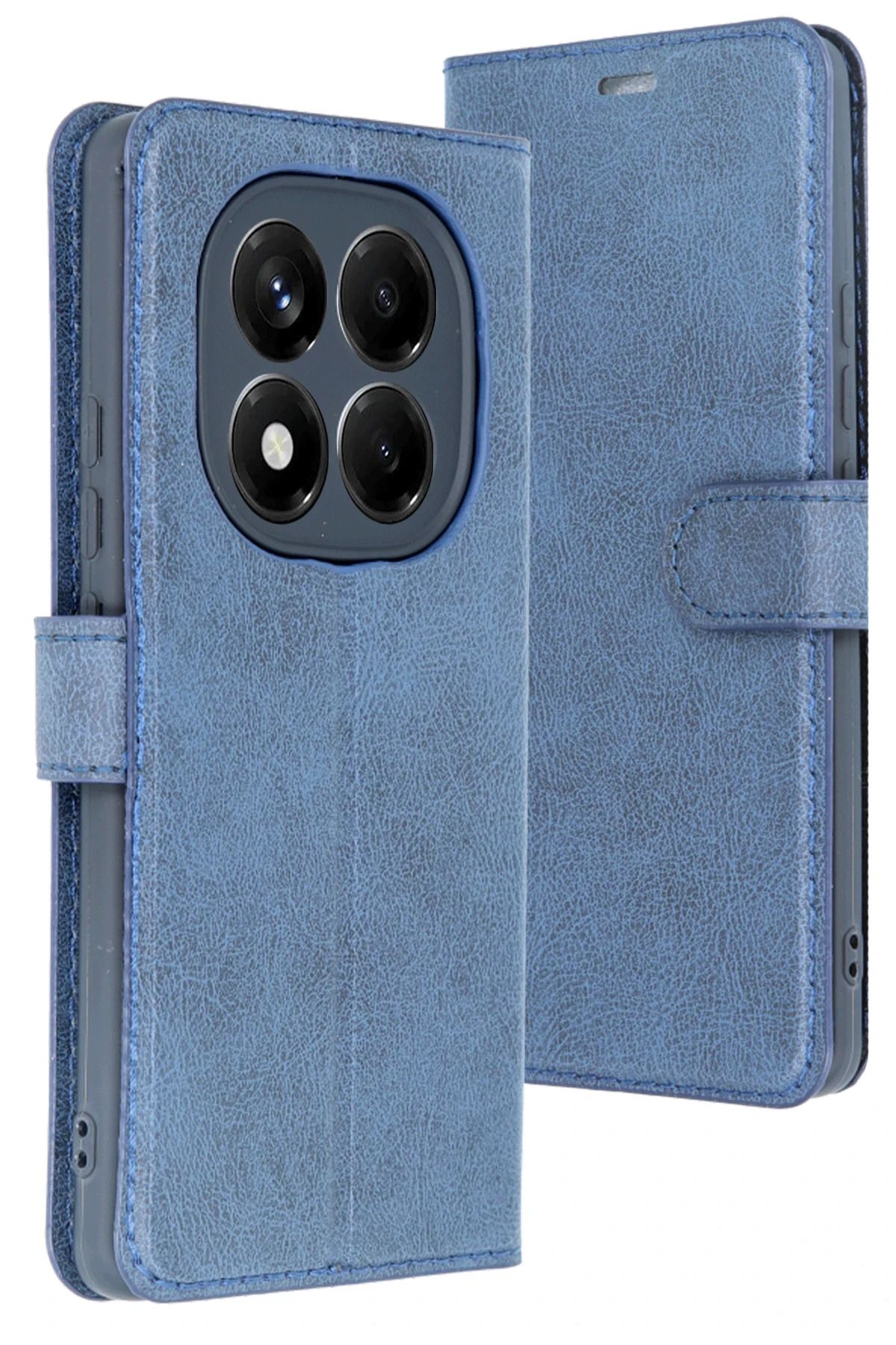 Posso Xiaomi Redmi Note 14 Pro 5G Kılıf 360' Tam Koruma Cüzdan Kartvizitli Stand Özellikli Deri Kapak