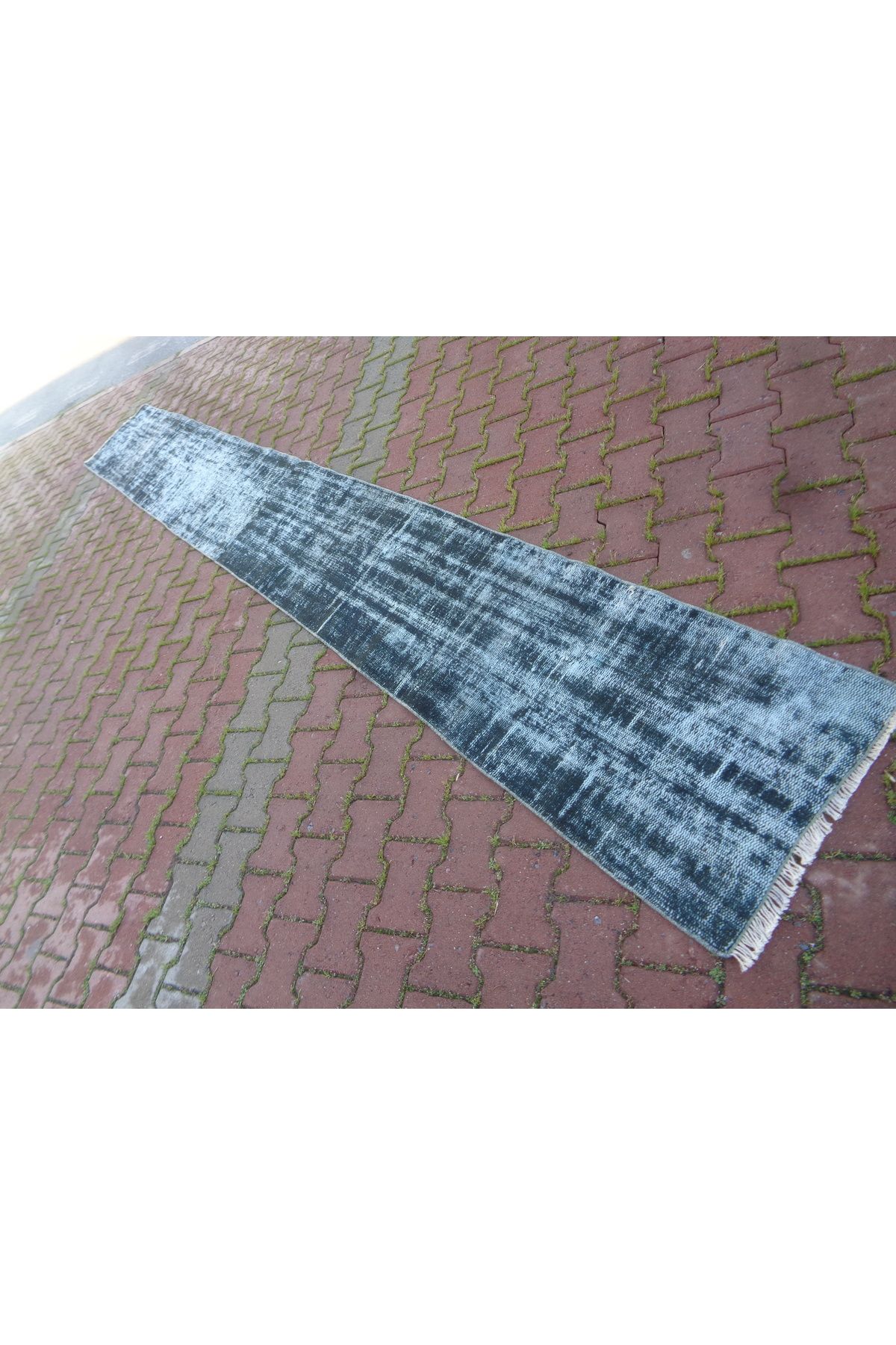 ŞAHMERDANOĞLU Şahmerdanoğlu 56x 458 Cm El Dokuma Vintec & Antrasit ve Açık Gri Tonlarda Yolluk Halı 2834