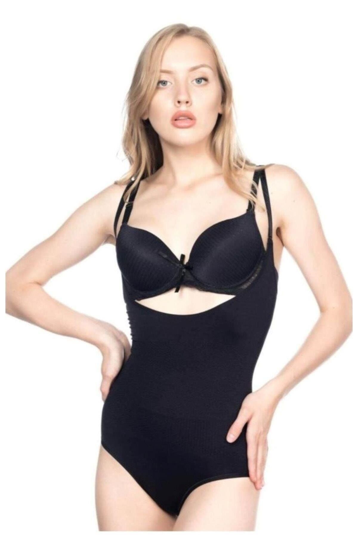 Beruflic SİYAH MI Angel 2811 Göğsü Açık Slip Boy Lazer Korse