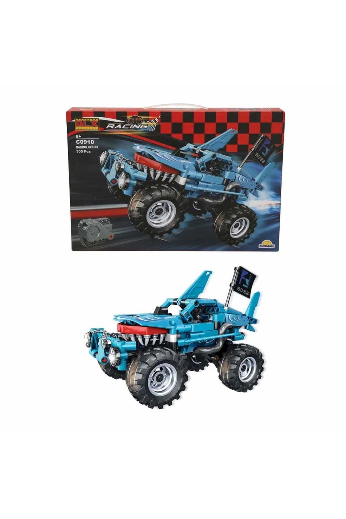 TimeStart BLX Racing Boss Shark Yarış Arabası 305 Parça Mini Eğitici Oyuncak