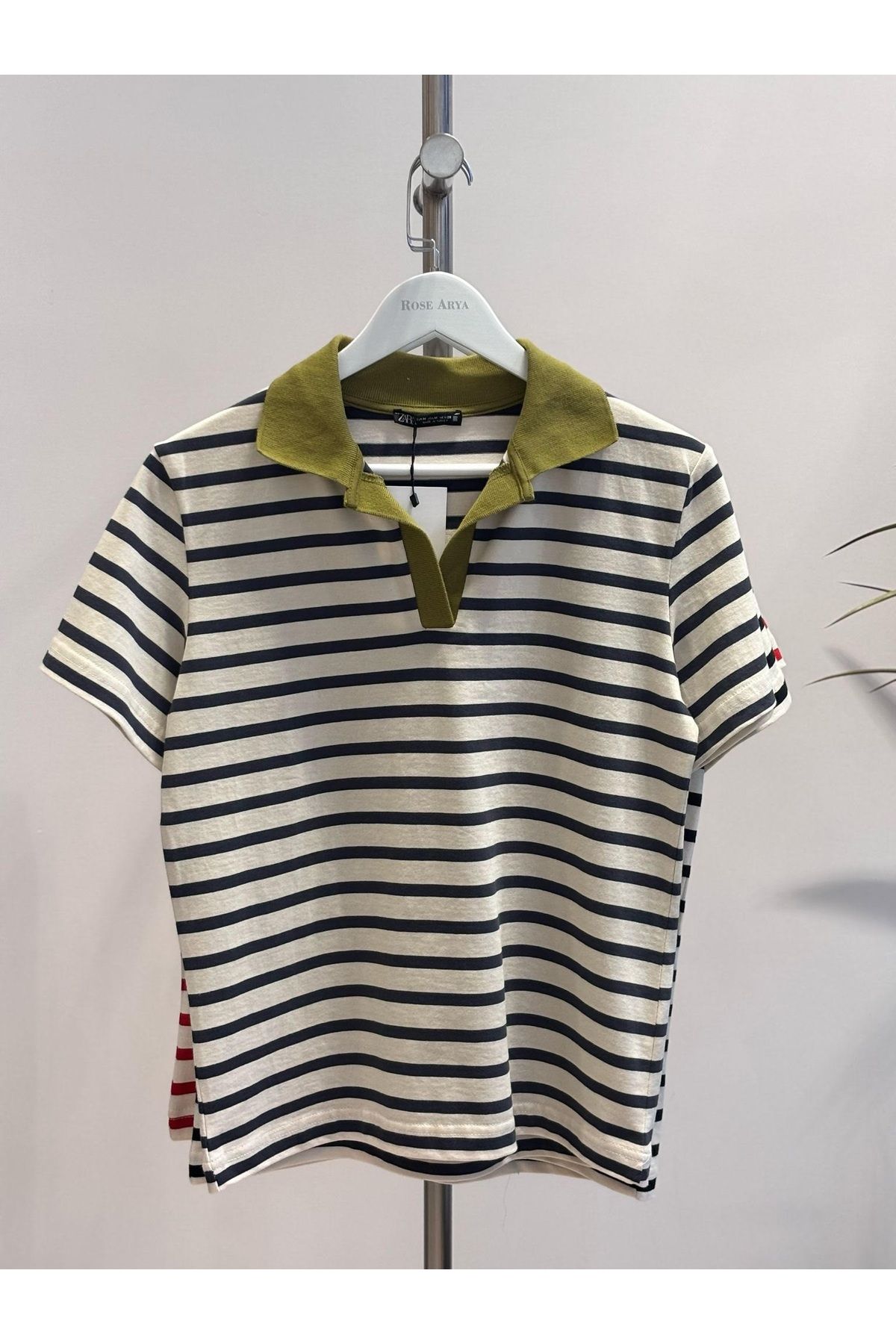 LookEss Kadın ZR Çizgili T-shirt