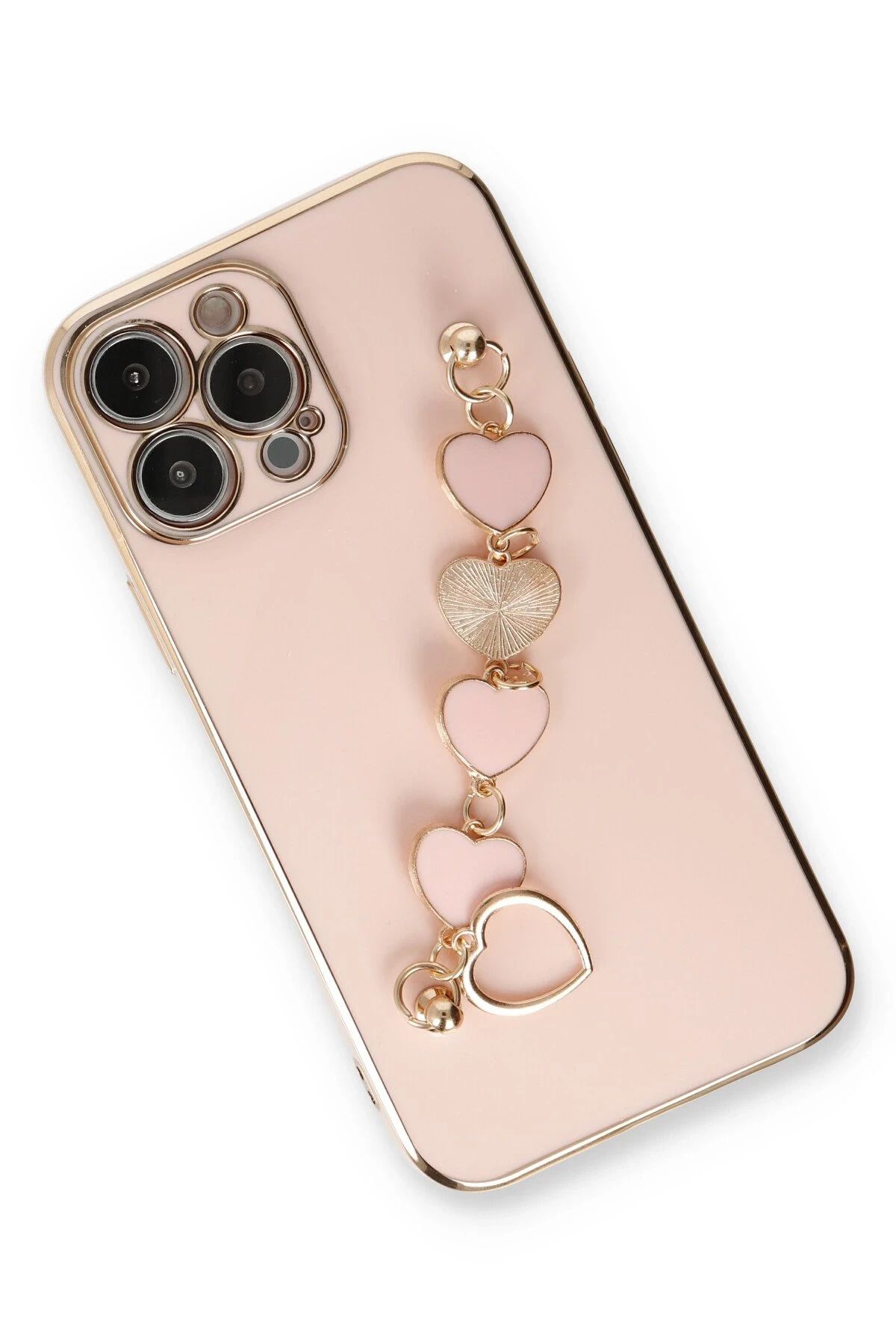 NewFace iPhone 14 Pro uyumlu Kılıf Esila Silikon - Pudra SVLRS